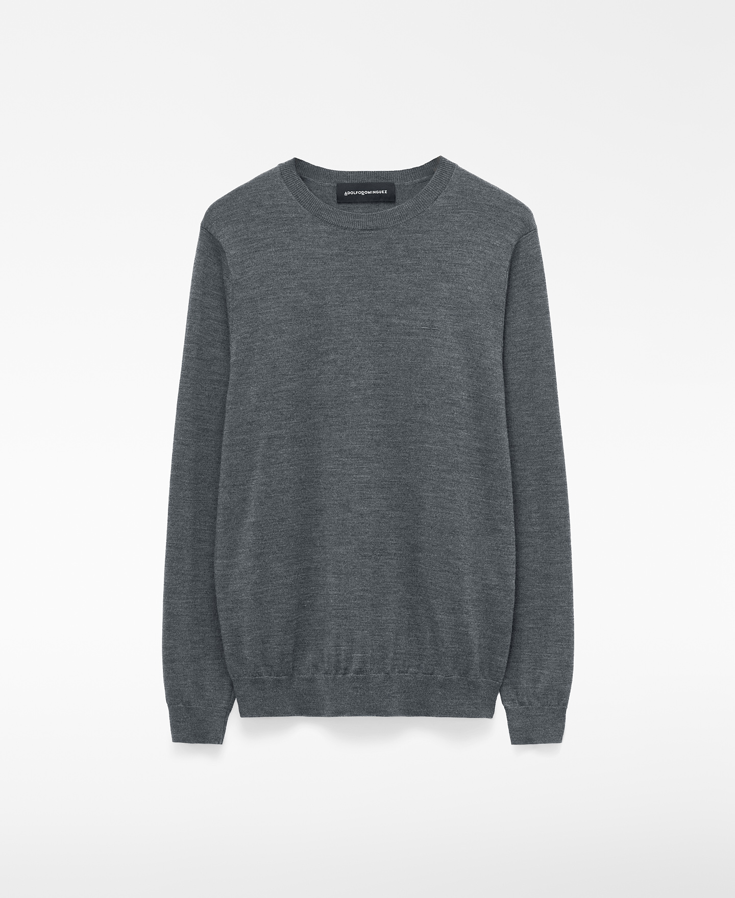 Merino wool crew collar sweater image number 4