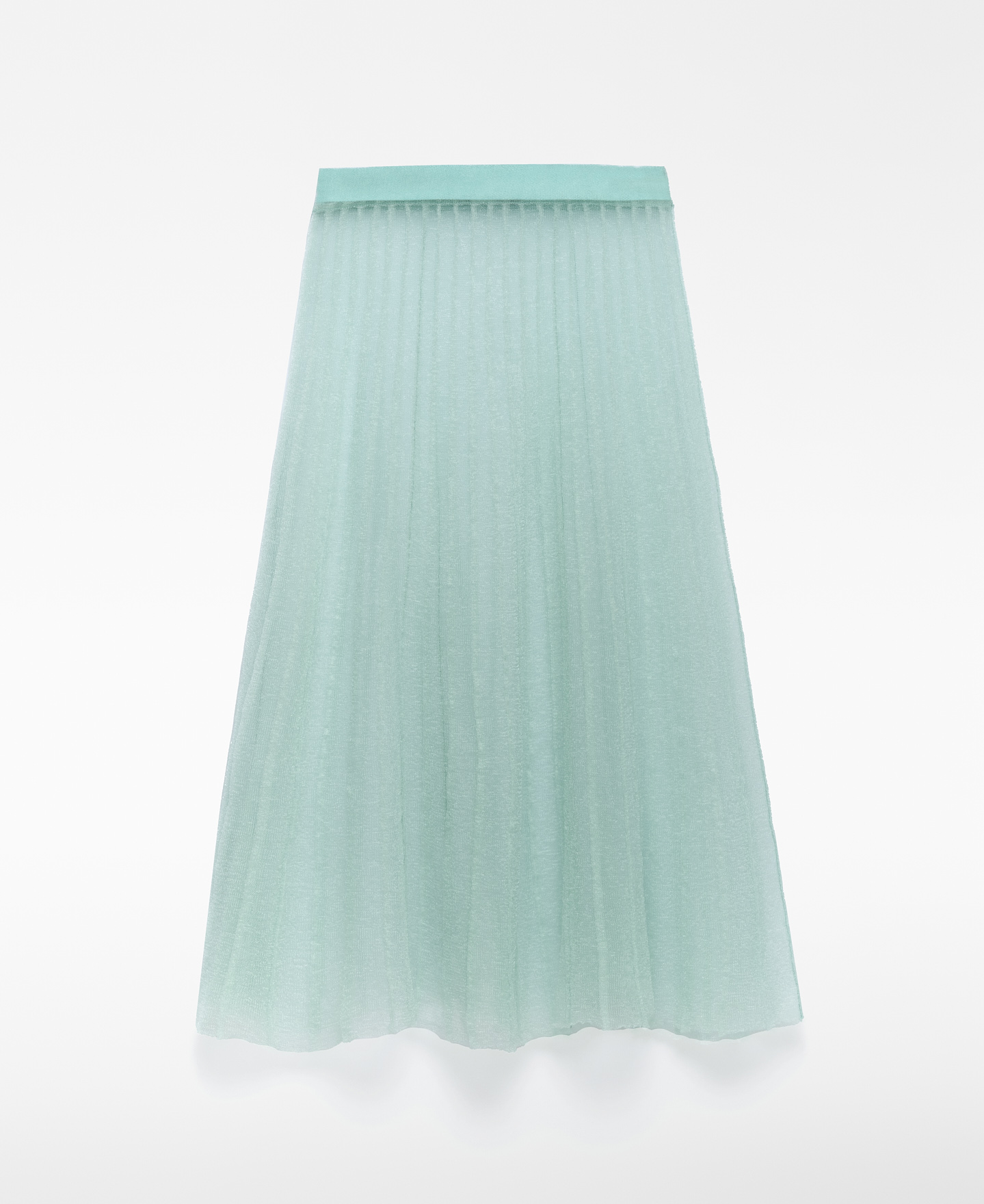 Sheer pleated skirt woman image number 7