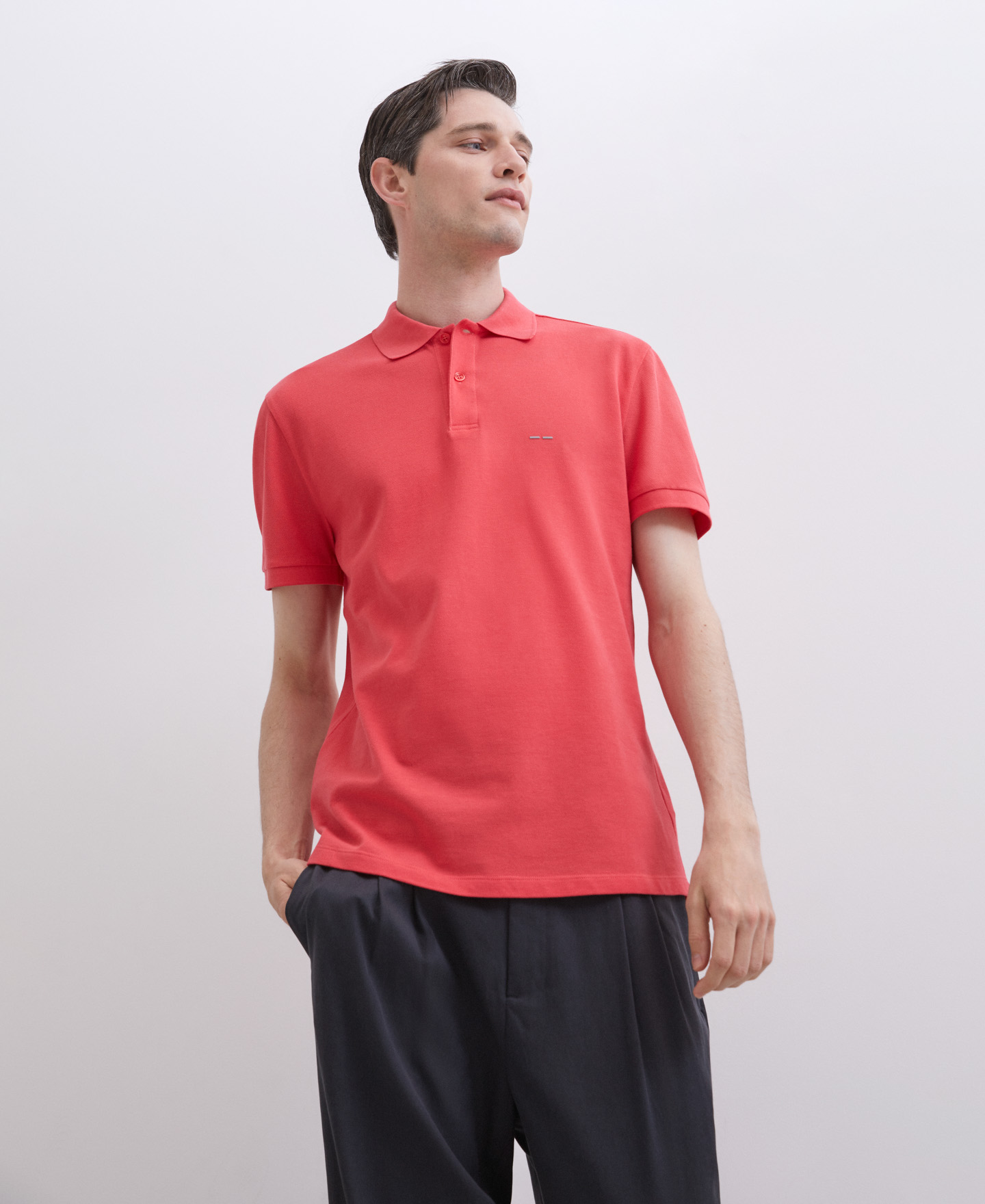 Mustard cotton polo image number 0
