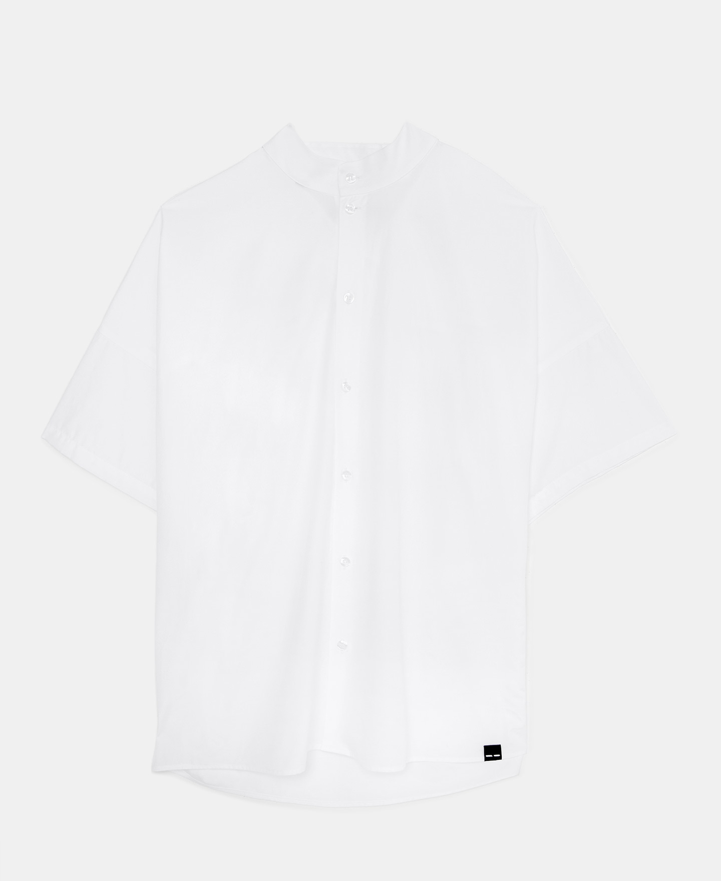 Mandarin collar drop shoulder shirt image number 4