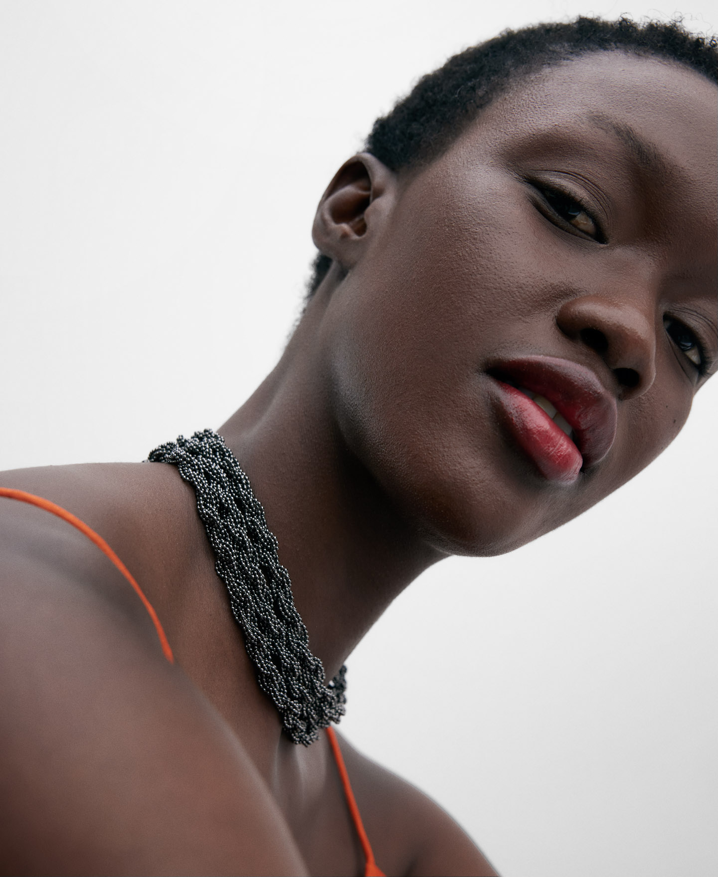 Braided metal necklace image number 3