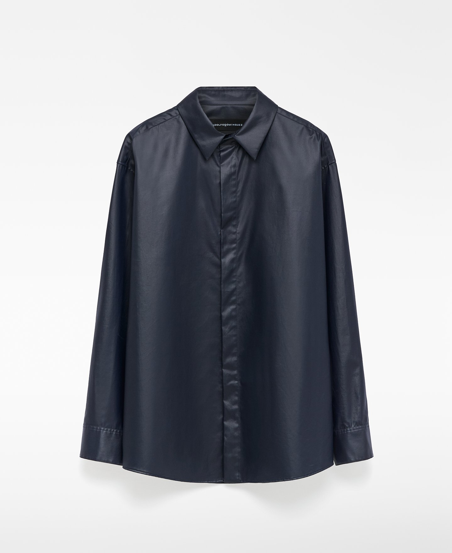 Navy blue oversize shirt man image number 4