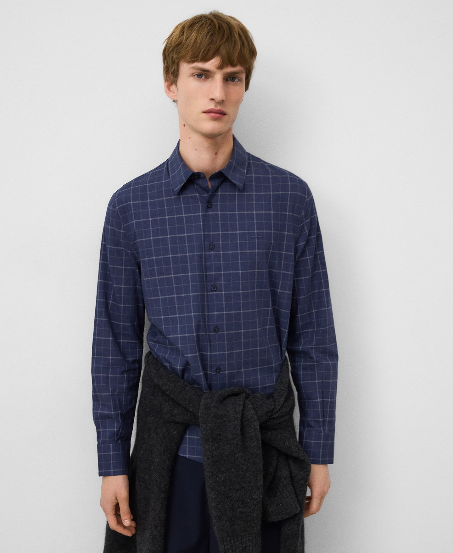 Camisa regular fit cuadros hombre image number 0