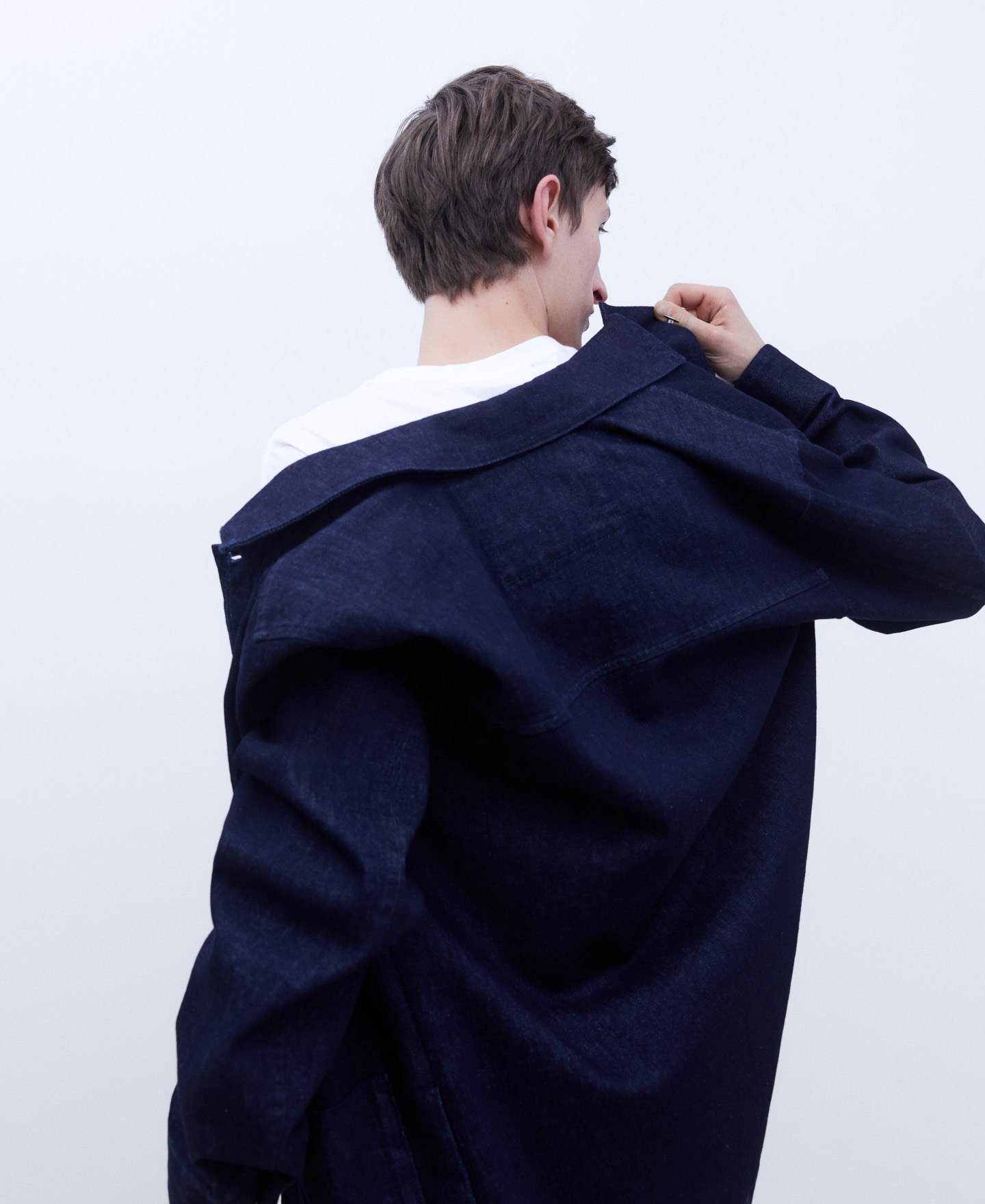 Stretch cotton denim jacket image number 4