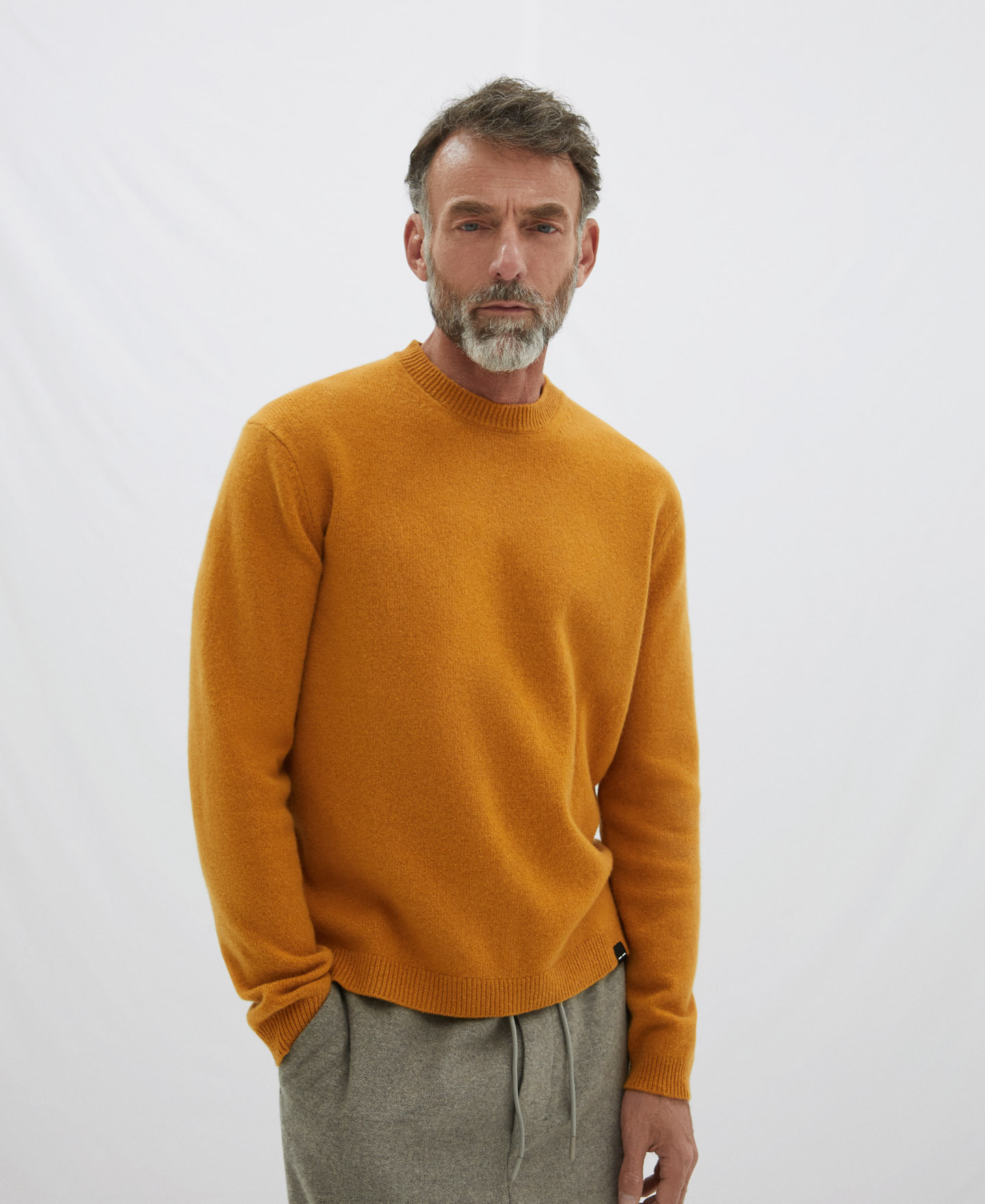Merino wool crew neck sweater image number 0