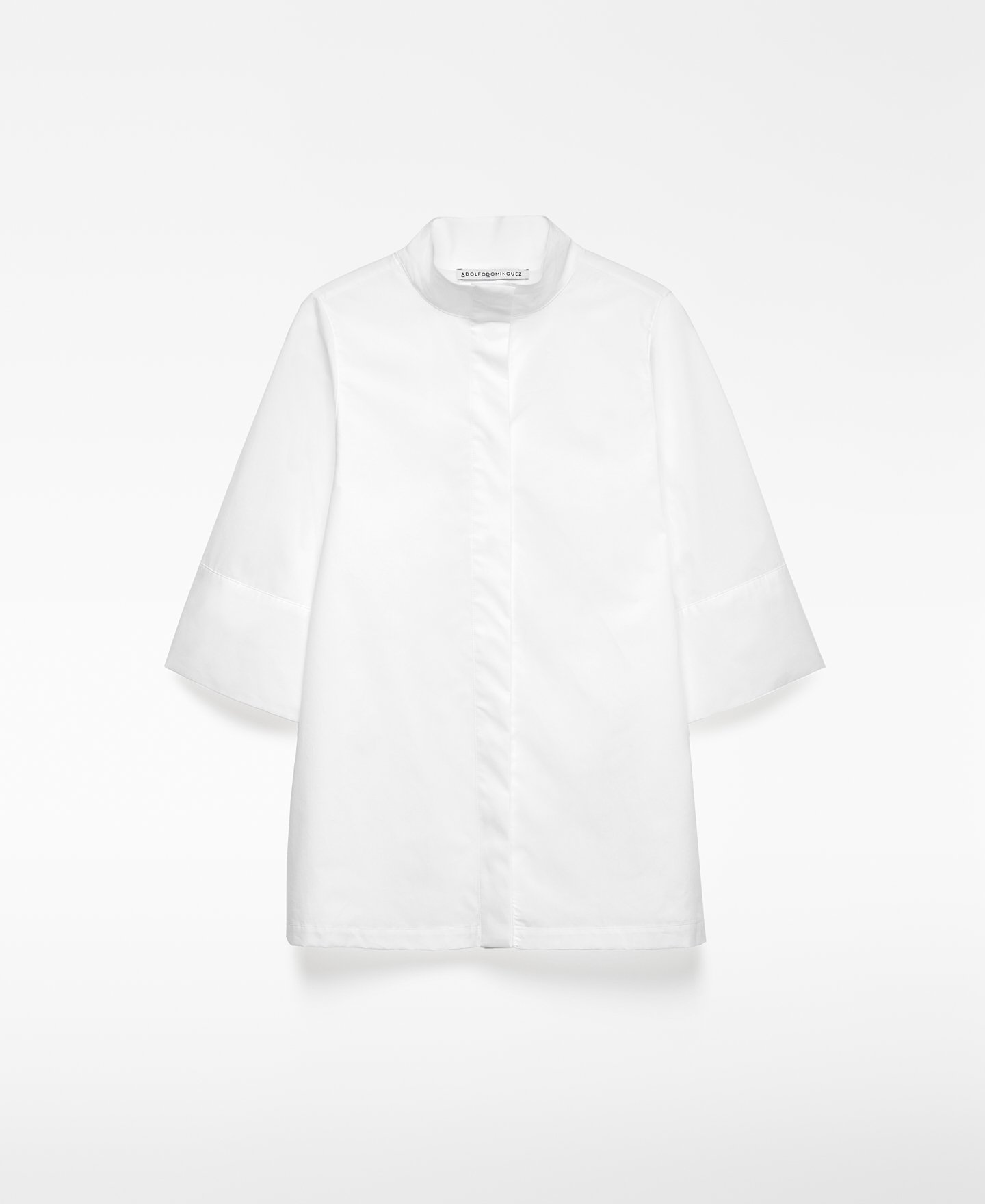 Camisa manga corta cuello tira mujer image number 4