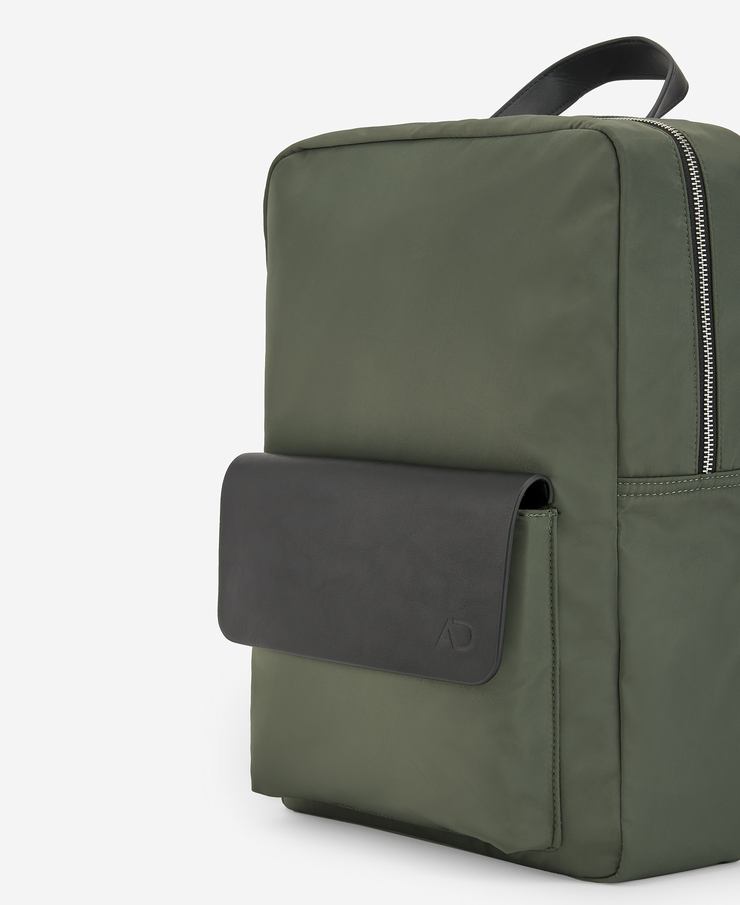 Recycled polyester green backpack image number 3