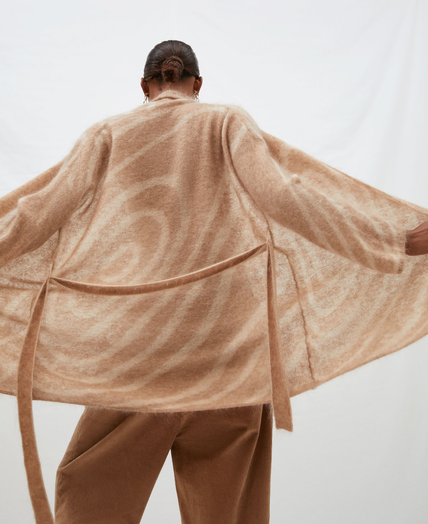 Spiral motif mohair jacket image number 2