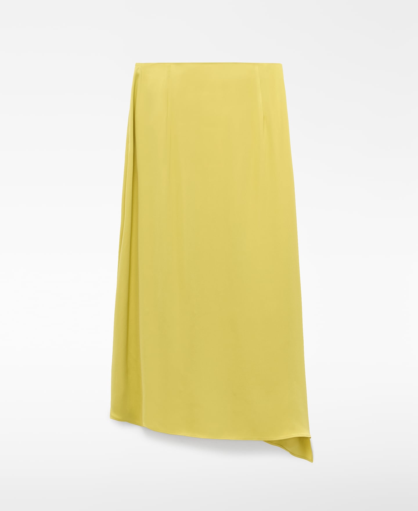 Midi satin wrap skirt image number 1