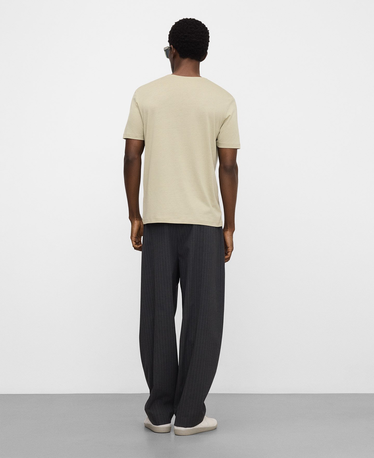 T-Shirt mit normaler Passform aus Lyocell und Baumwolle image number 2