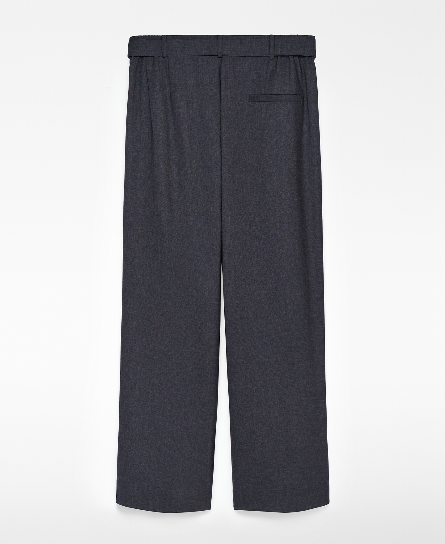 Melange grey wide leg trousers man image number 5