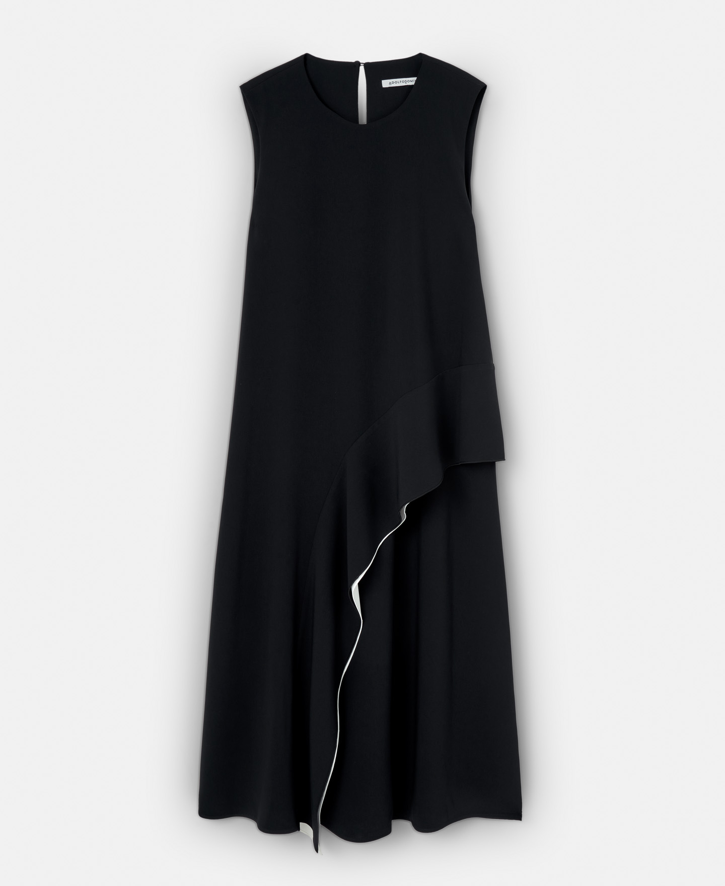 Vestido midi con volante delantero image number 4