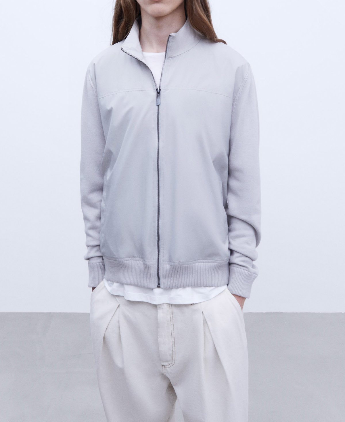 Cotton Mao collar Harrington image number 0