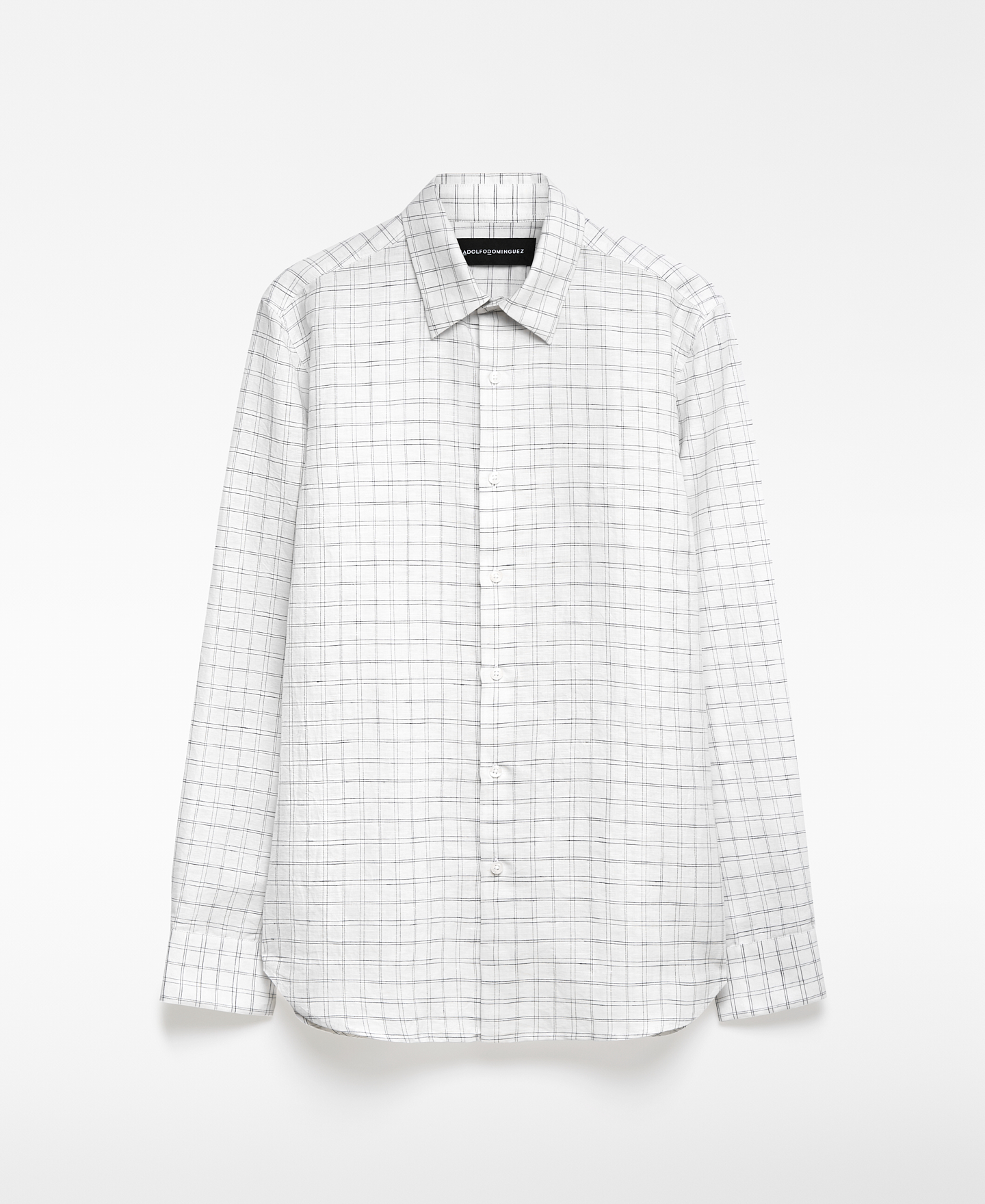 Chemise à carreaux en lin européen mélangé homme image number 4