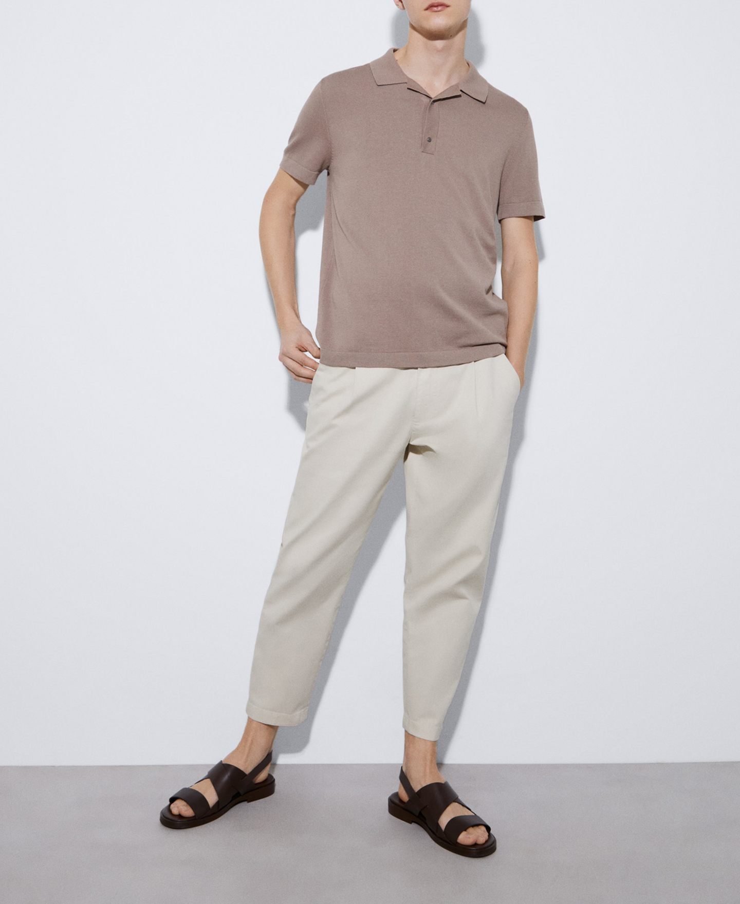 Cotton bowling collar polo shirt image number 1
