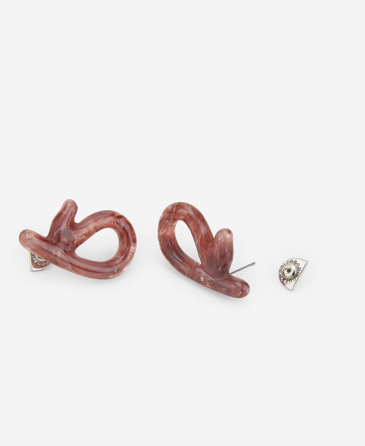 Resin and zinc earring image number 1