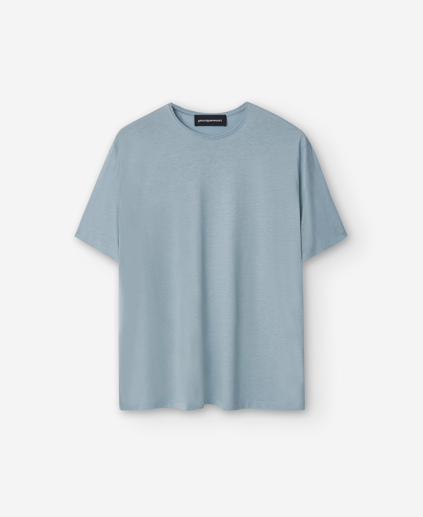 Light blue crew neckline T-shirt image number 4