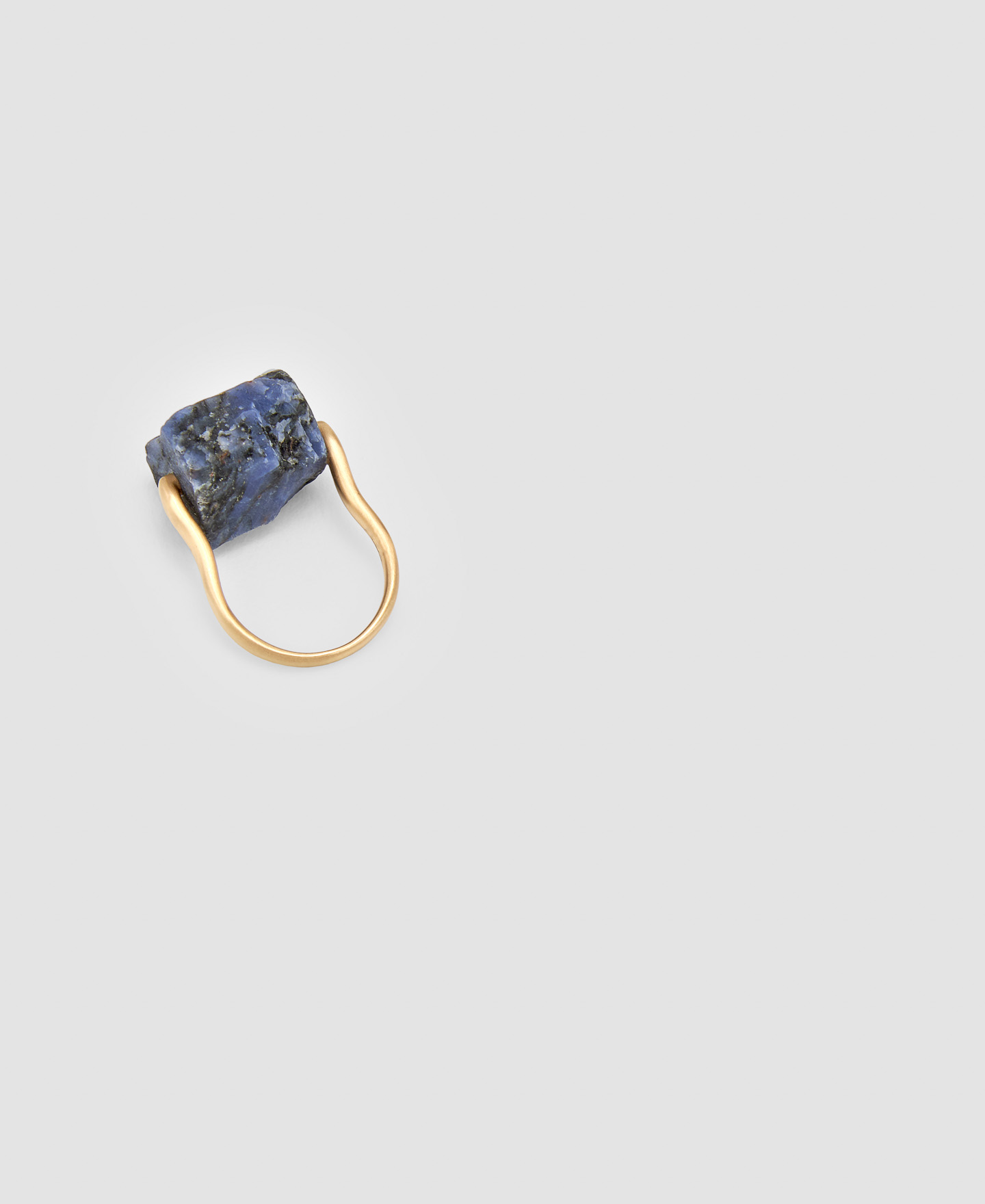 Brass and natural stone ring image number 2