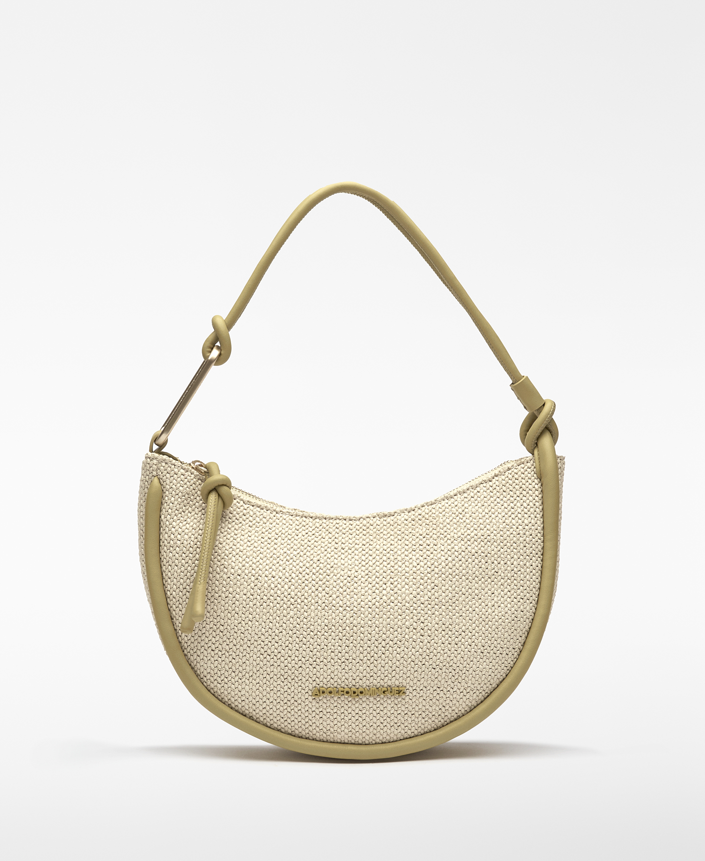 Luna raffia-textured shoulder bag woman image number 0