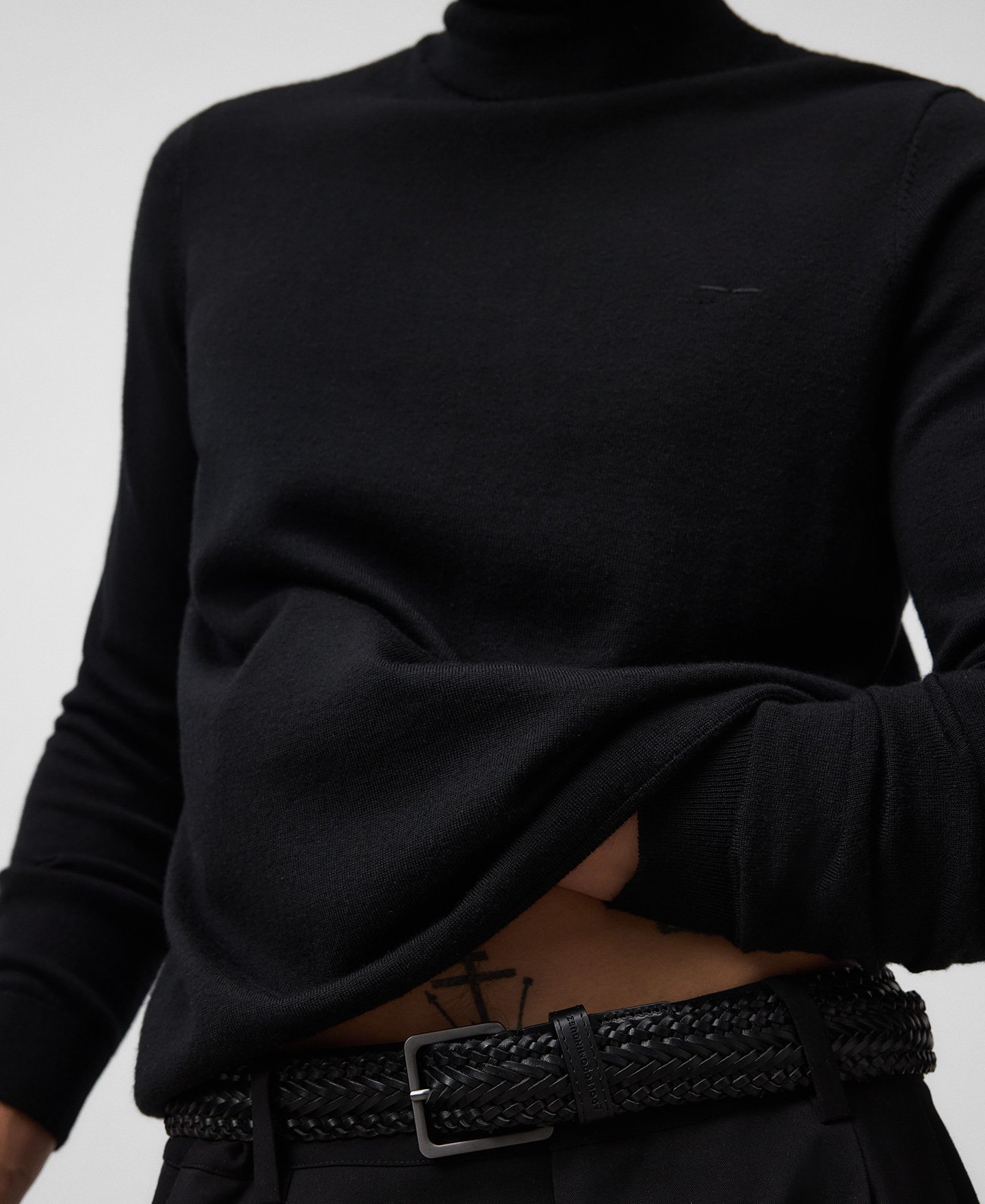 Jersey cuello vuelto lana merino hombre image number 3