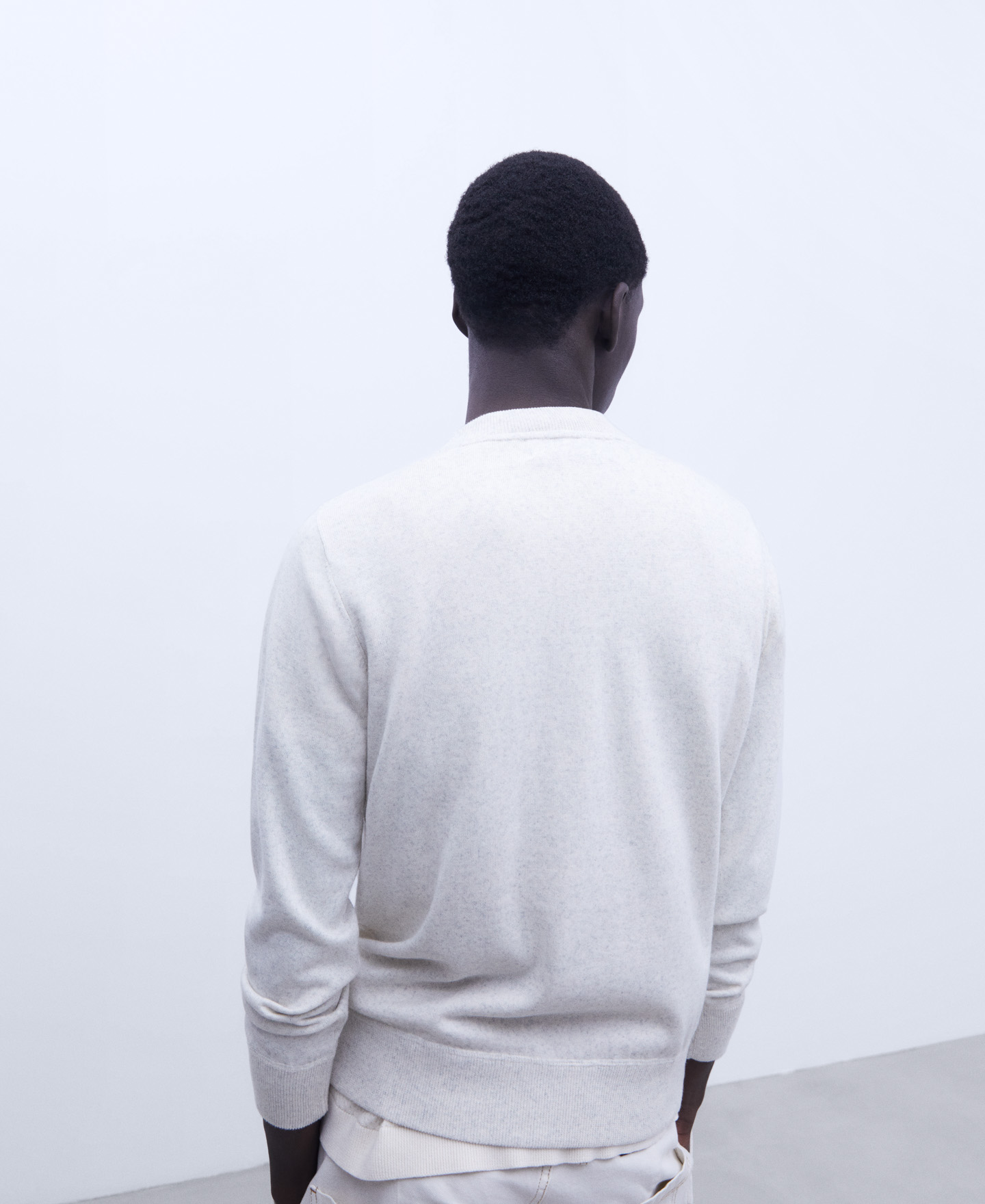 Regular fit mottled sweater image number 2