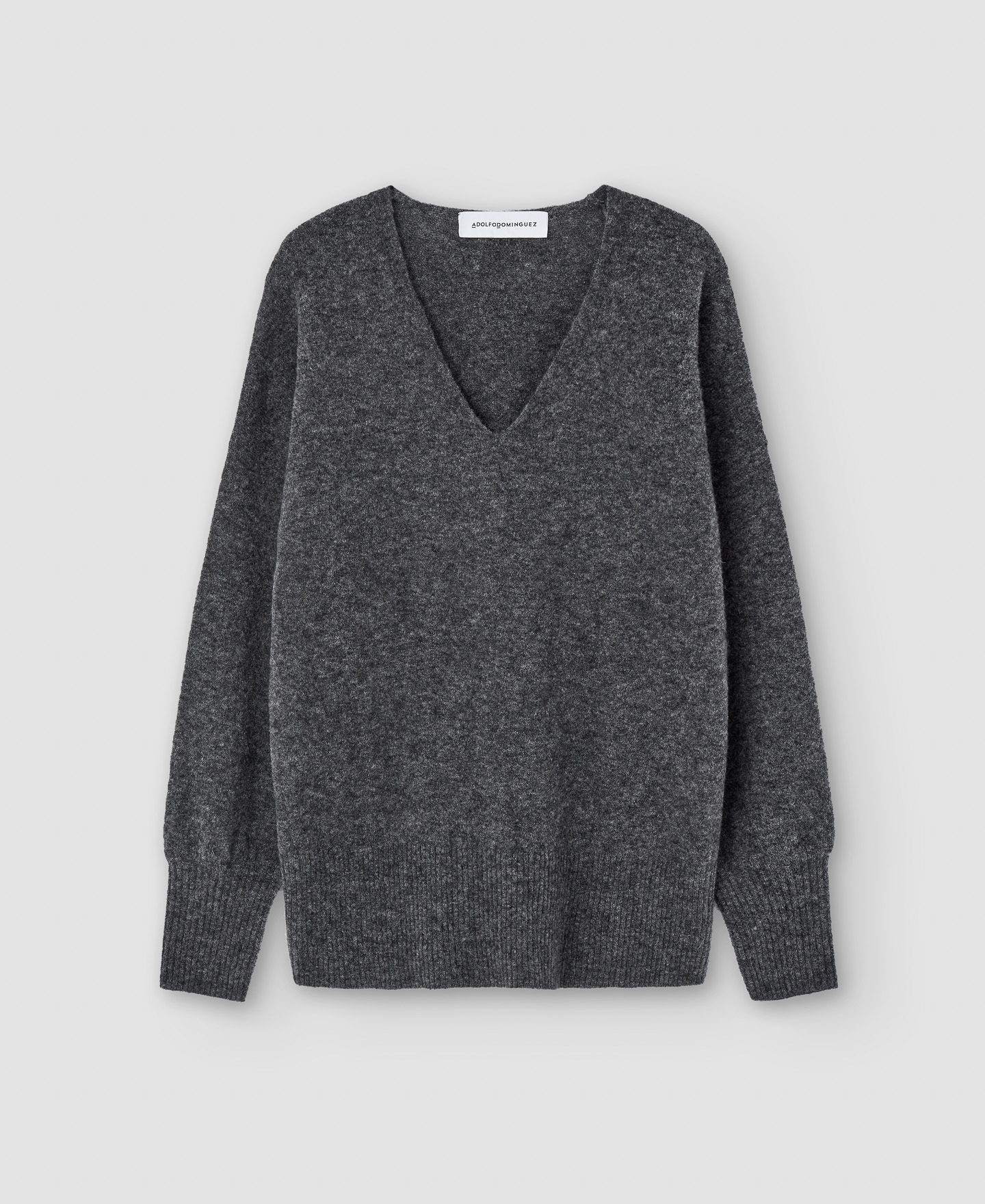 Jersey cuello pico en mohair image number 4