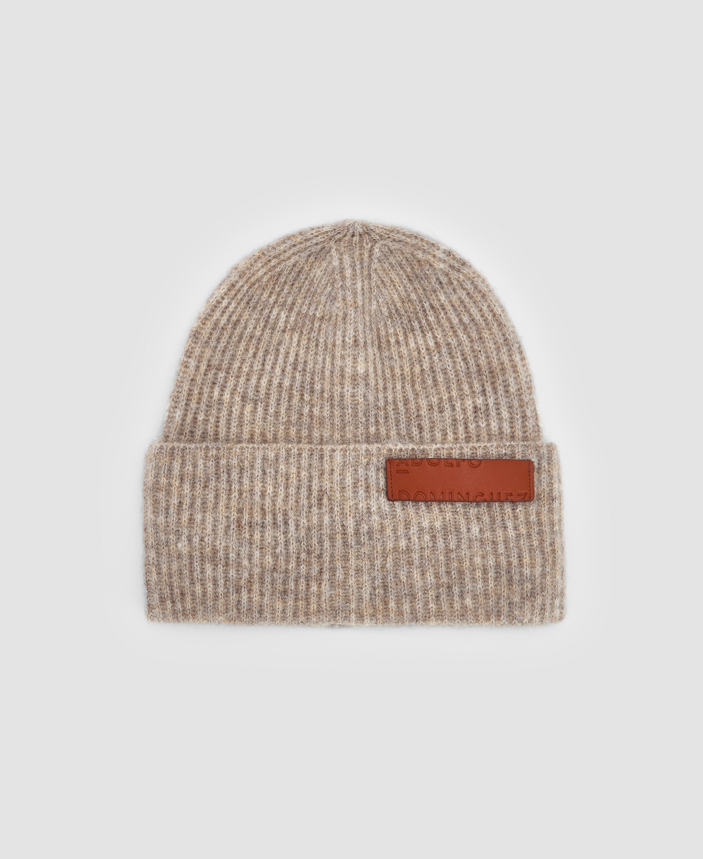 Gorro beanie en tejido de lana y alpaca image number 0