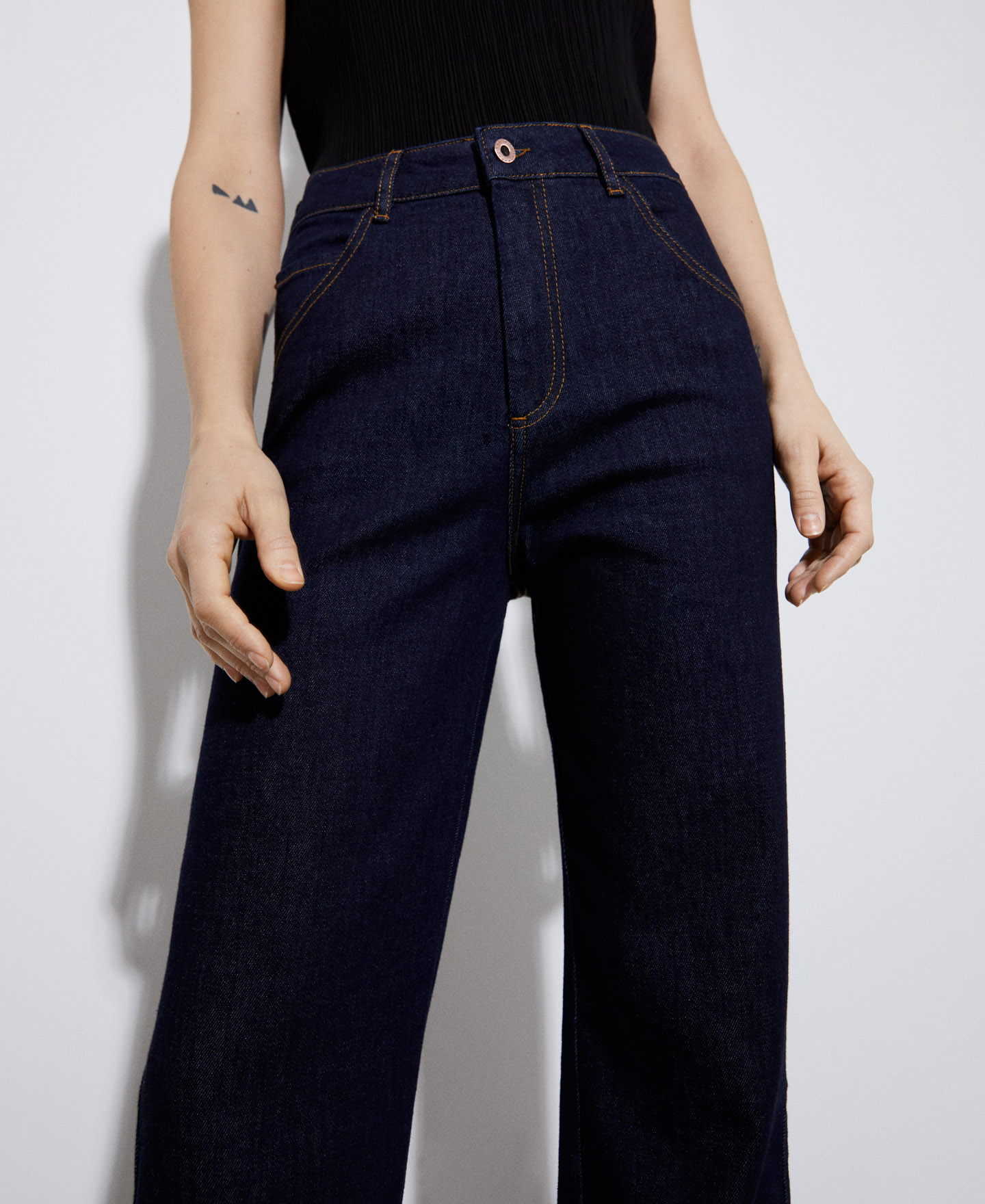 Five-pocket straight trousers image number 0