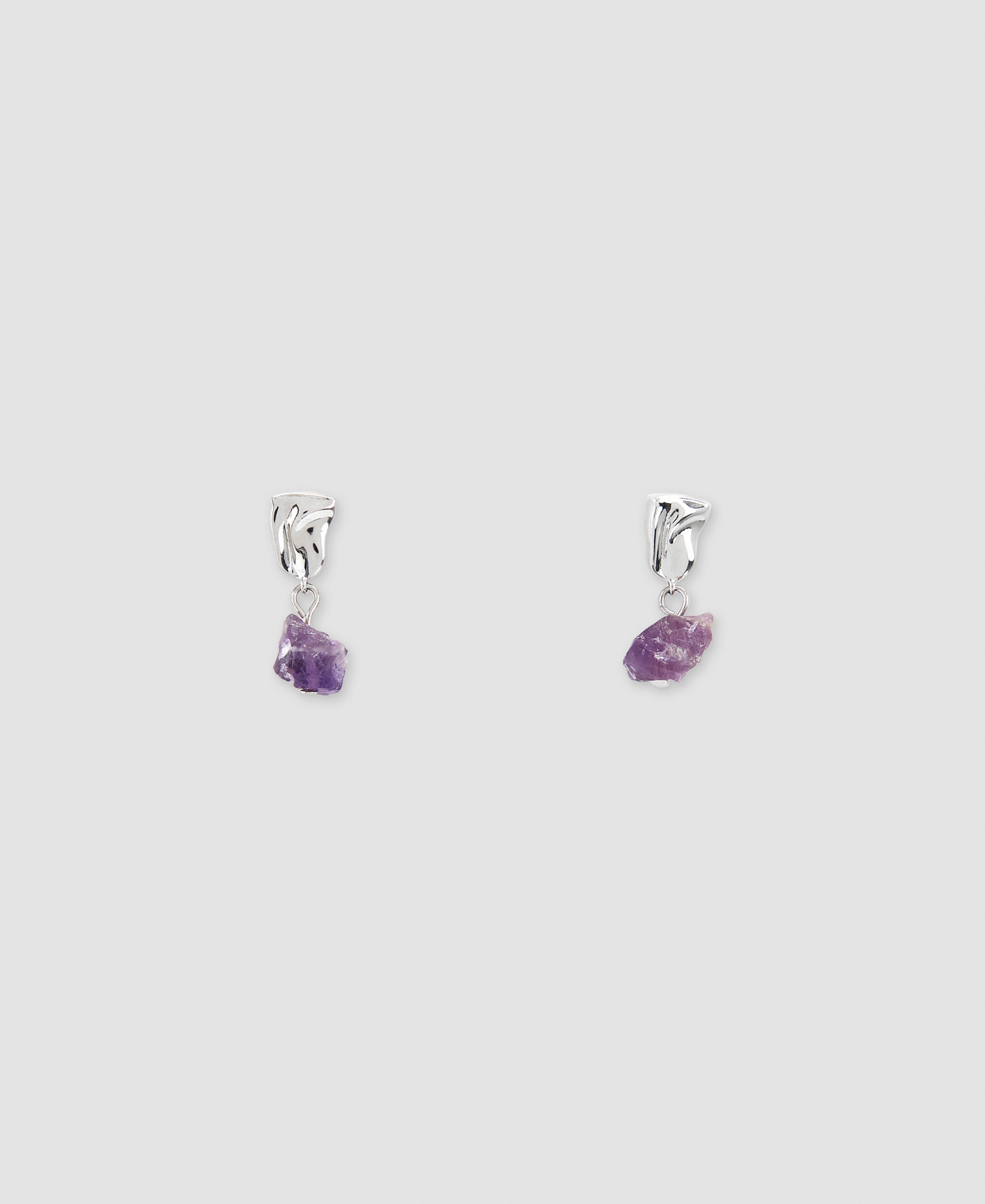 Natural stone and silver earring image number 0