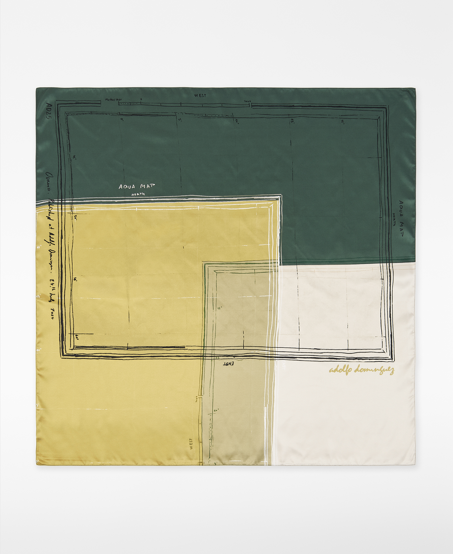 Map-printed square scarf woman image number 0