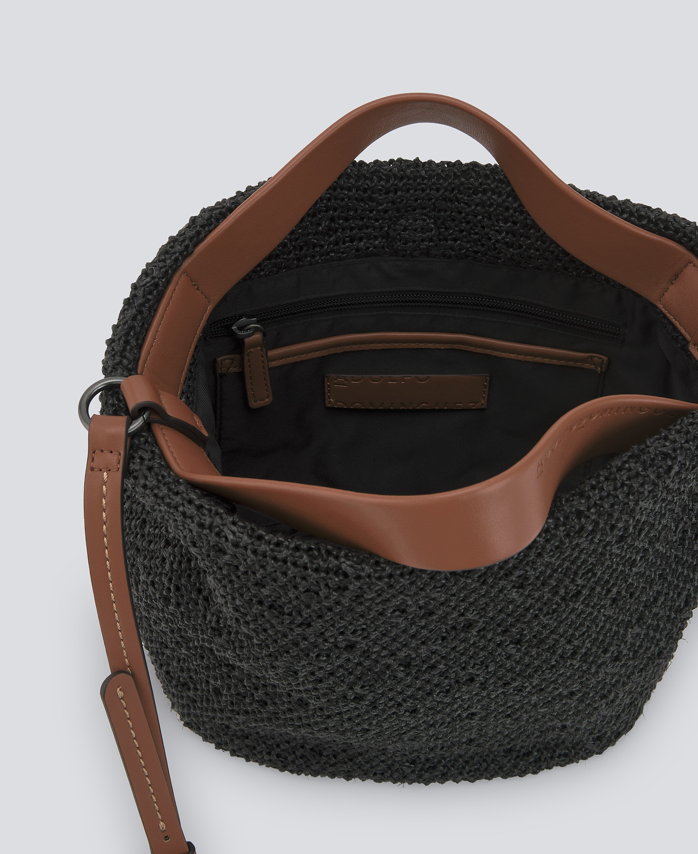 Textured braided medium bag woman image number 3
