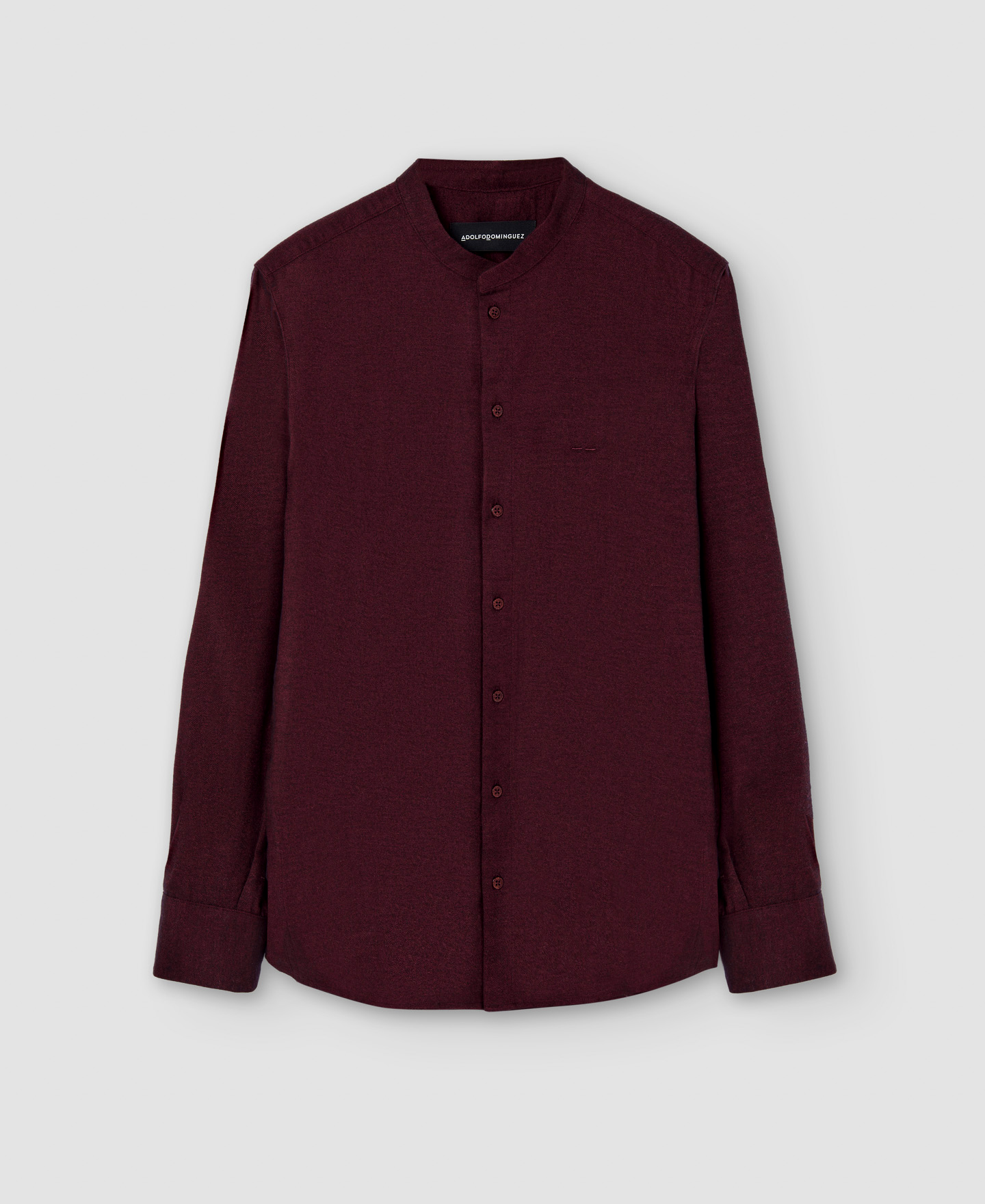 Mandarin collar cotton shirt image number 4