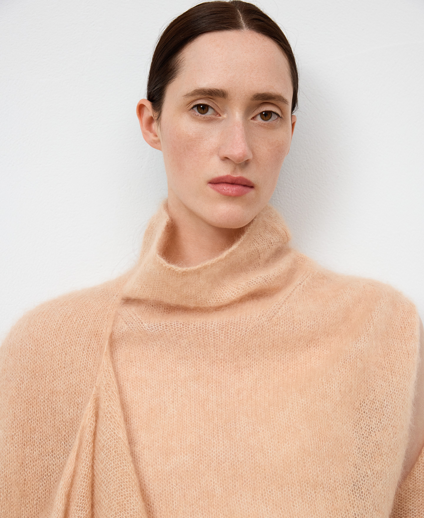 Cárdigan punto cuello bufanda mujer image number 3