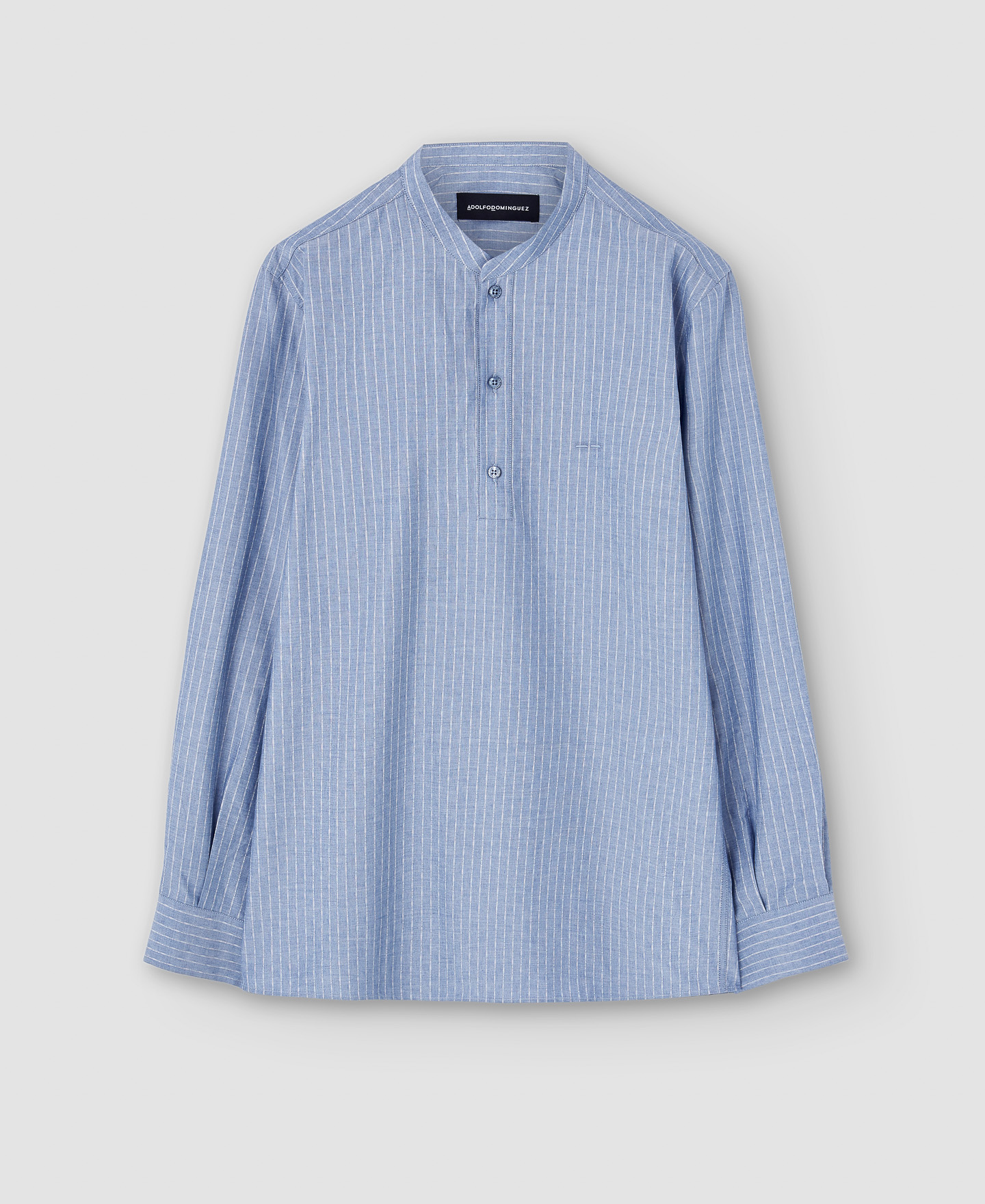 Mandarin collar baker's shirt image number 4