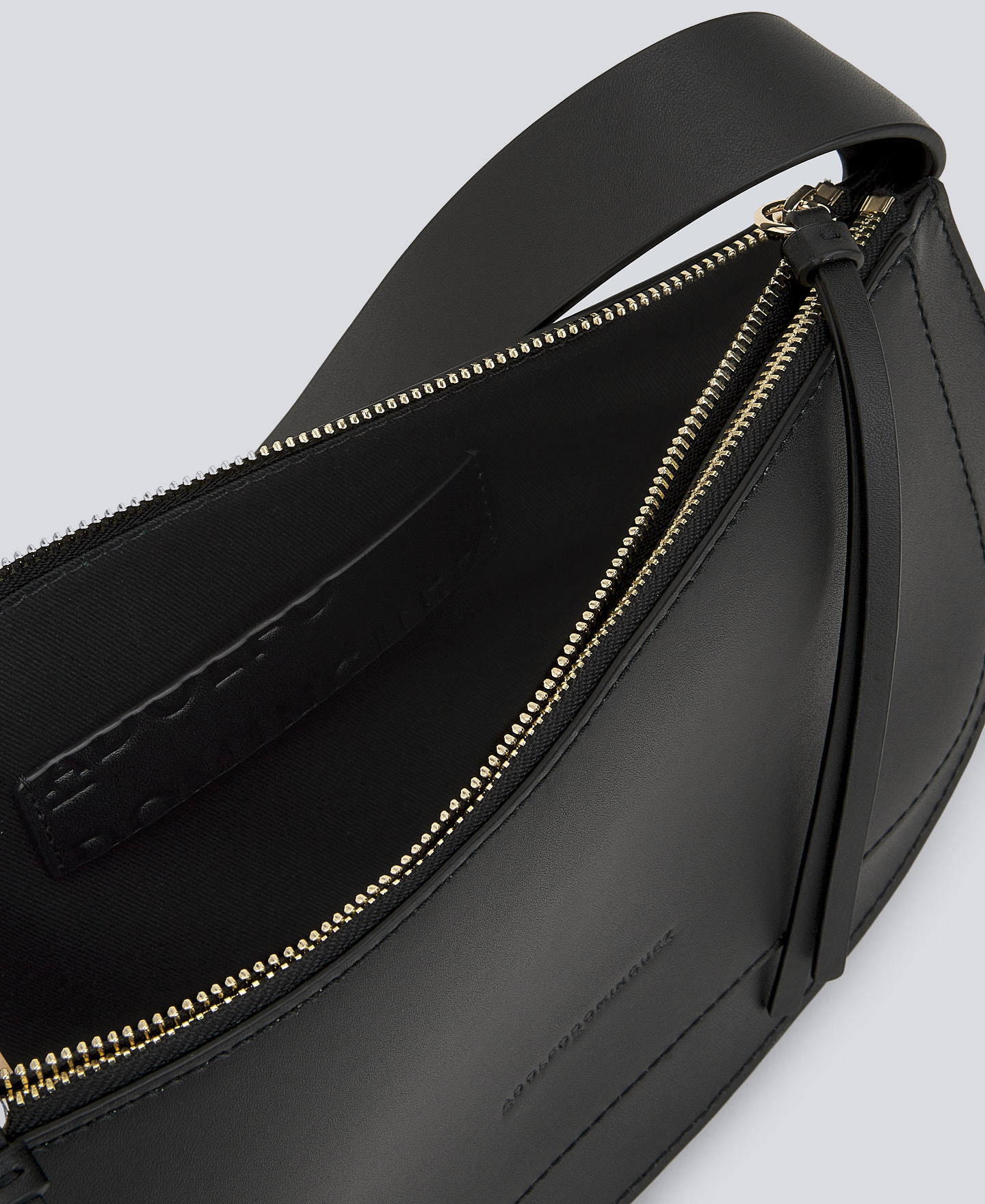 Black leather baguette woman image number 3