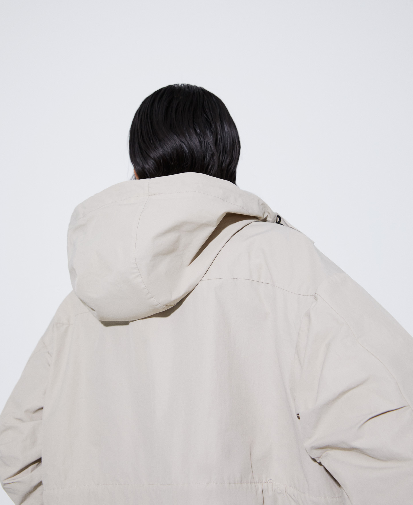 Long parka in cotton and nylon image number 3