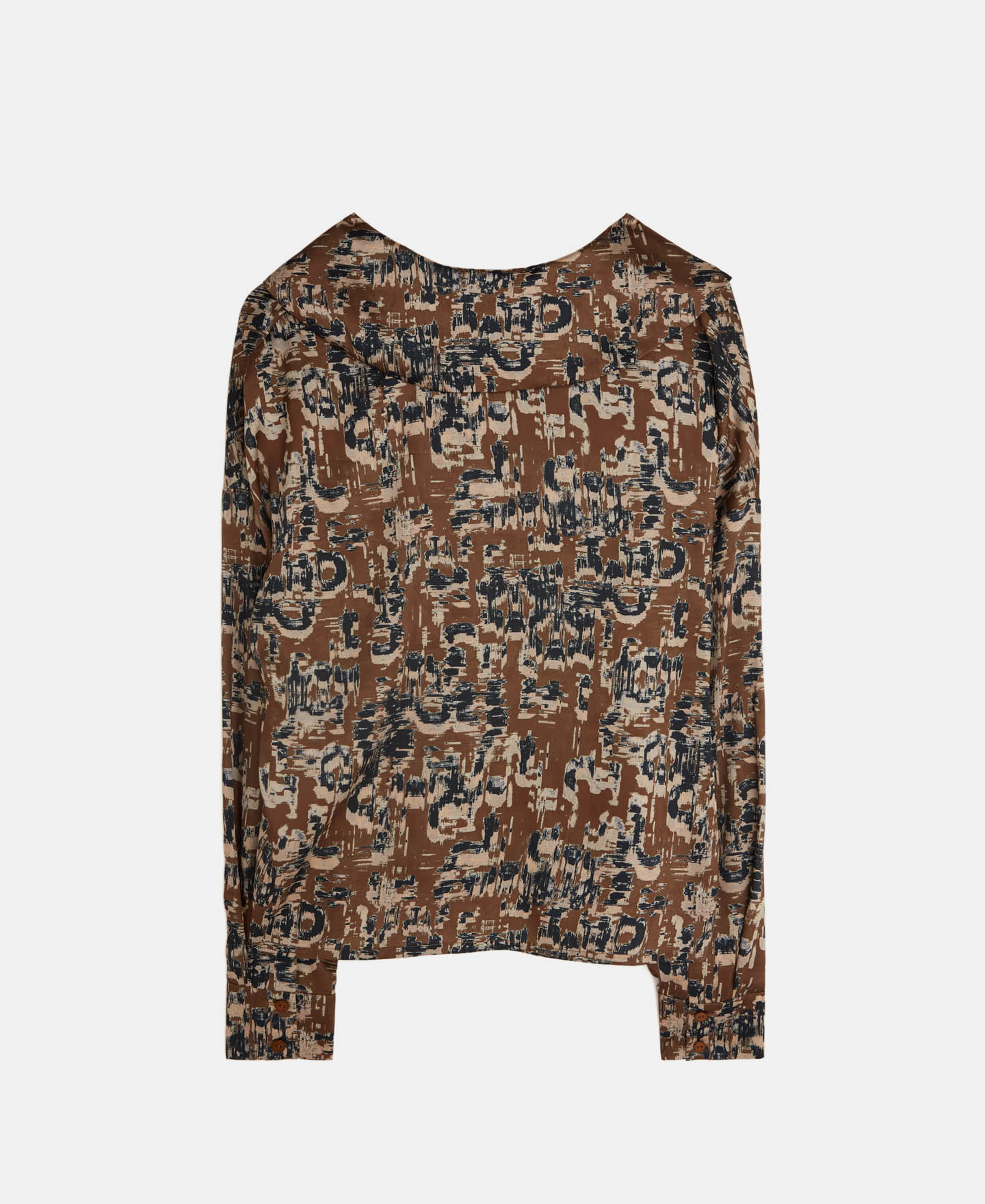 Camisa estampada cuello shawl image number 5