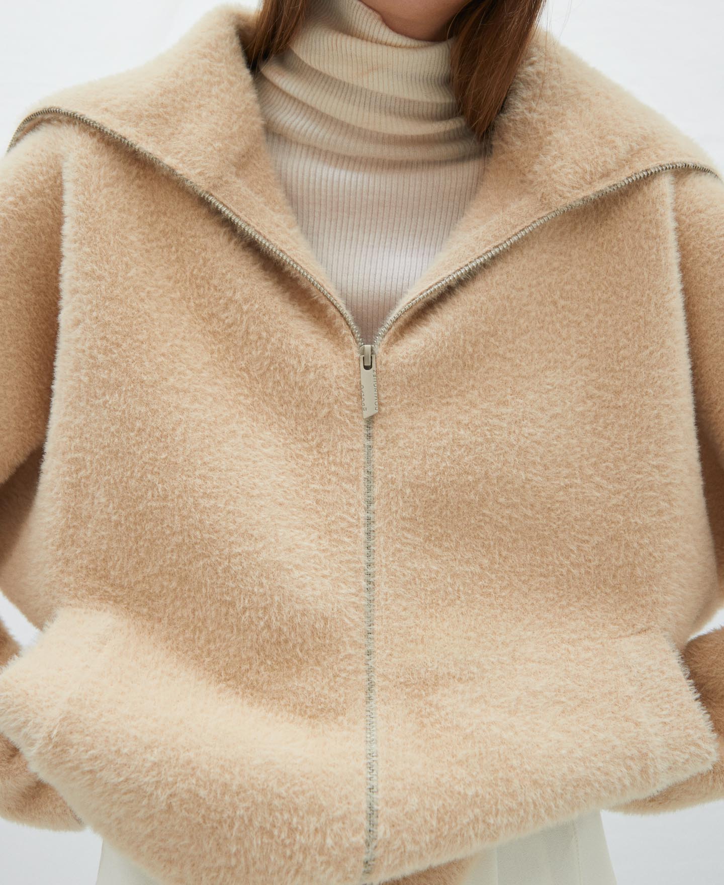 Nylon and viscose wrap-around jacket image number 4