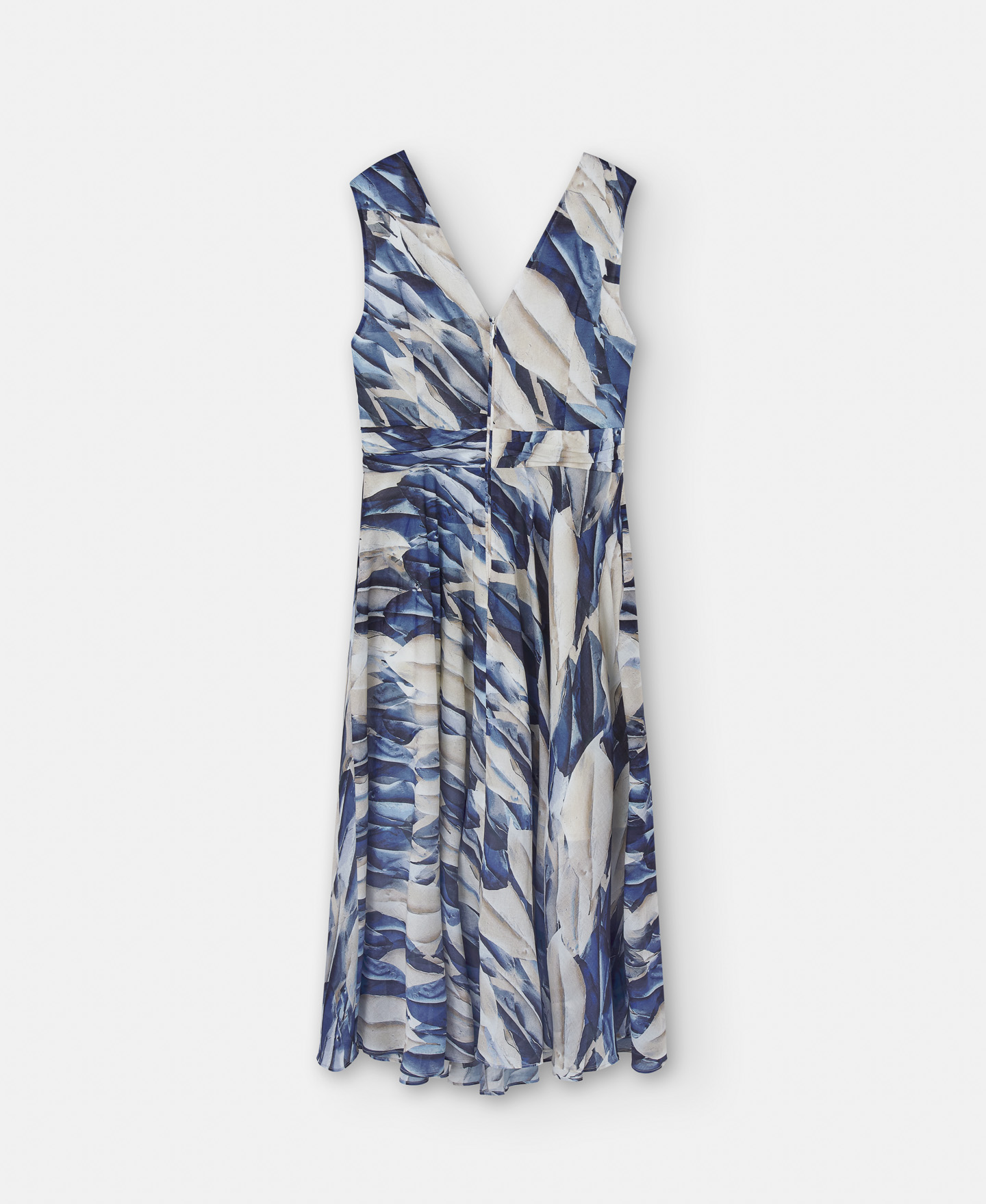 Printed dress with draped neckline image number 5