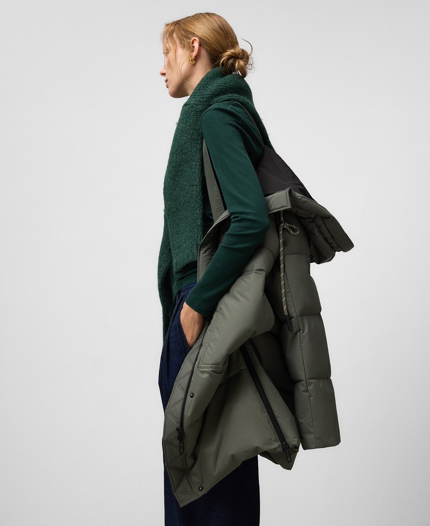 Abrigo largo acolchado mujer image number 5