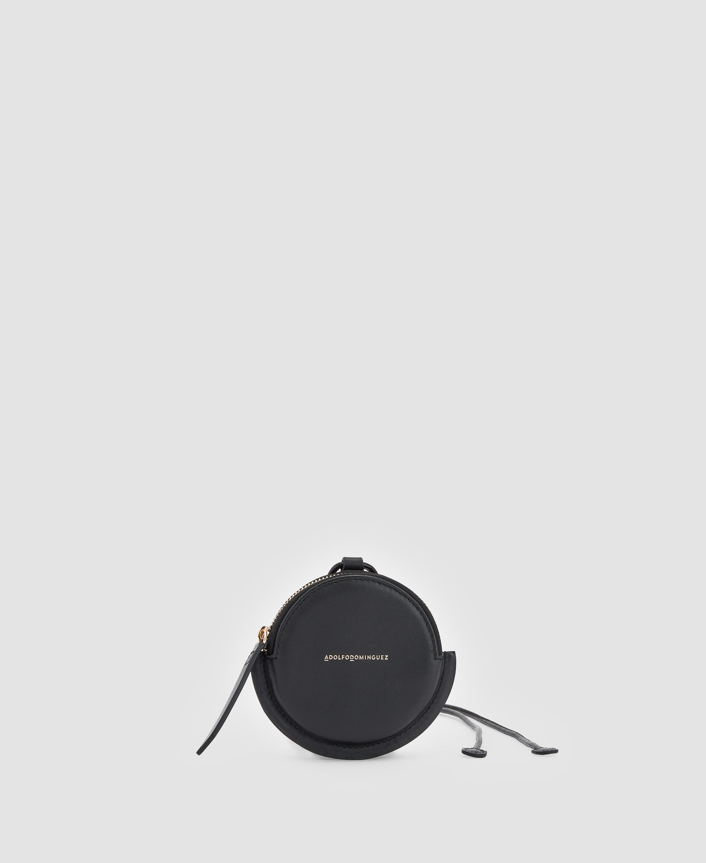 Vachetta leather round purse image number 0