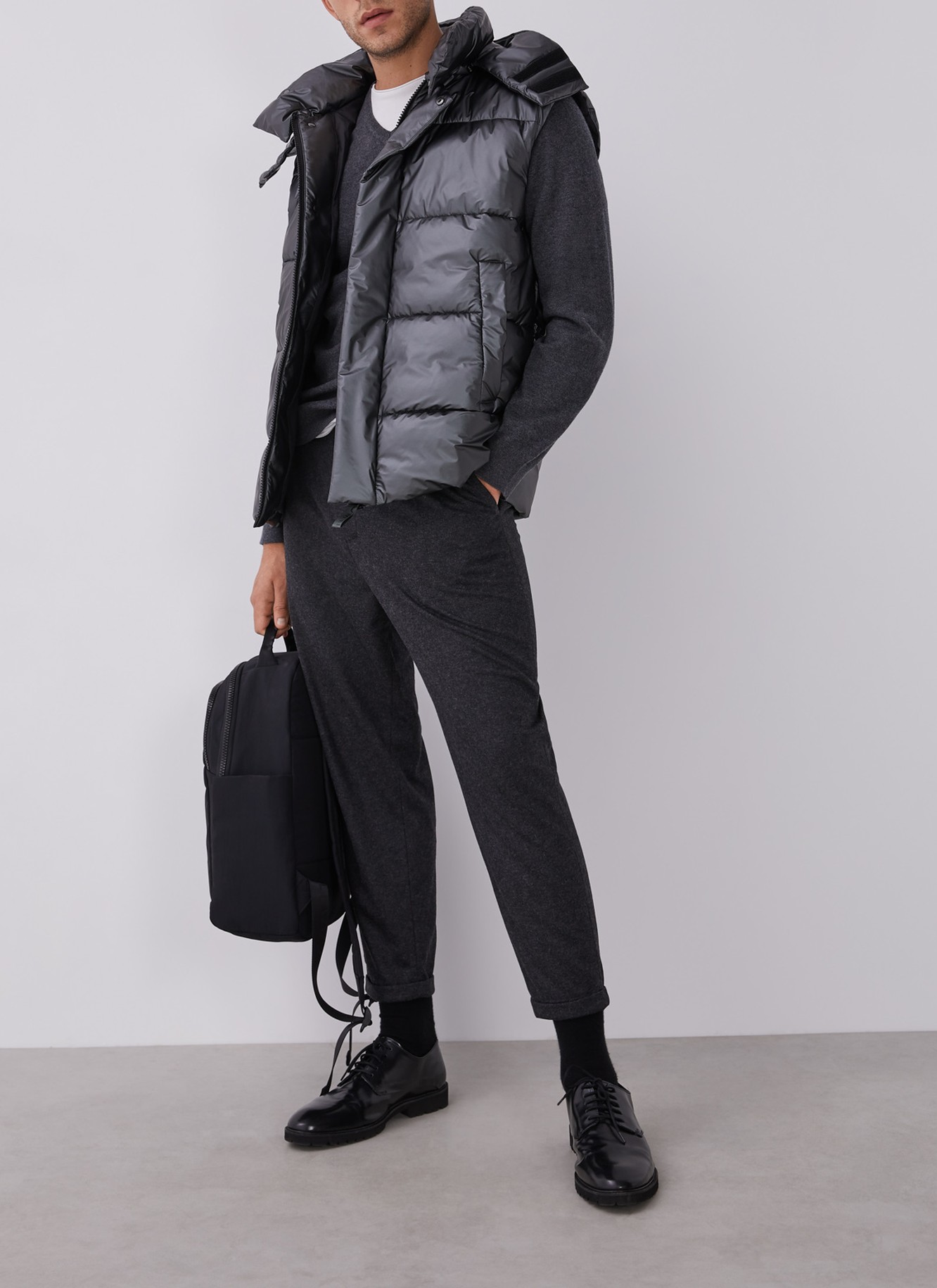 Padded waistcoat with hood image number 0