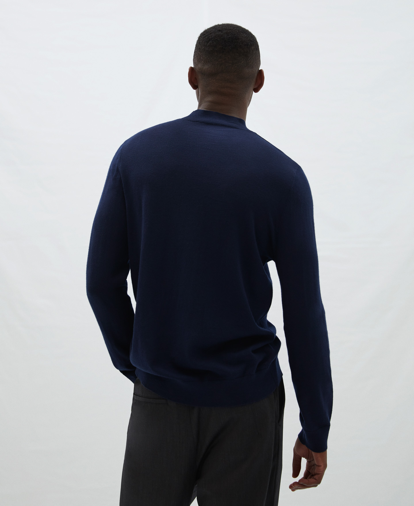 Merino wool perkins collar sweater image number 2