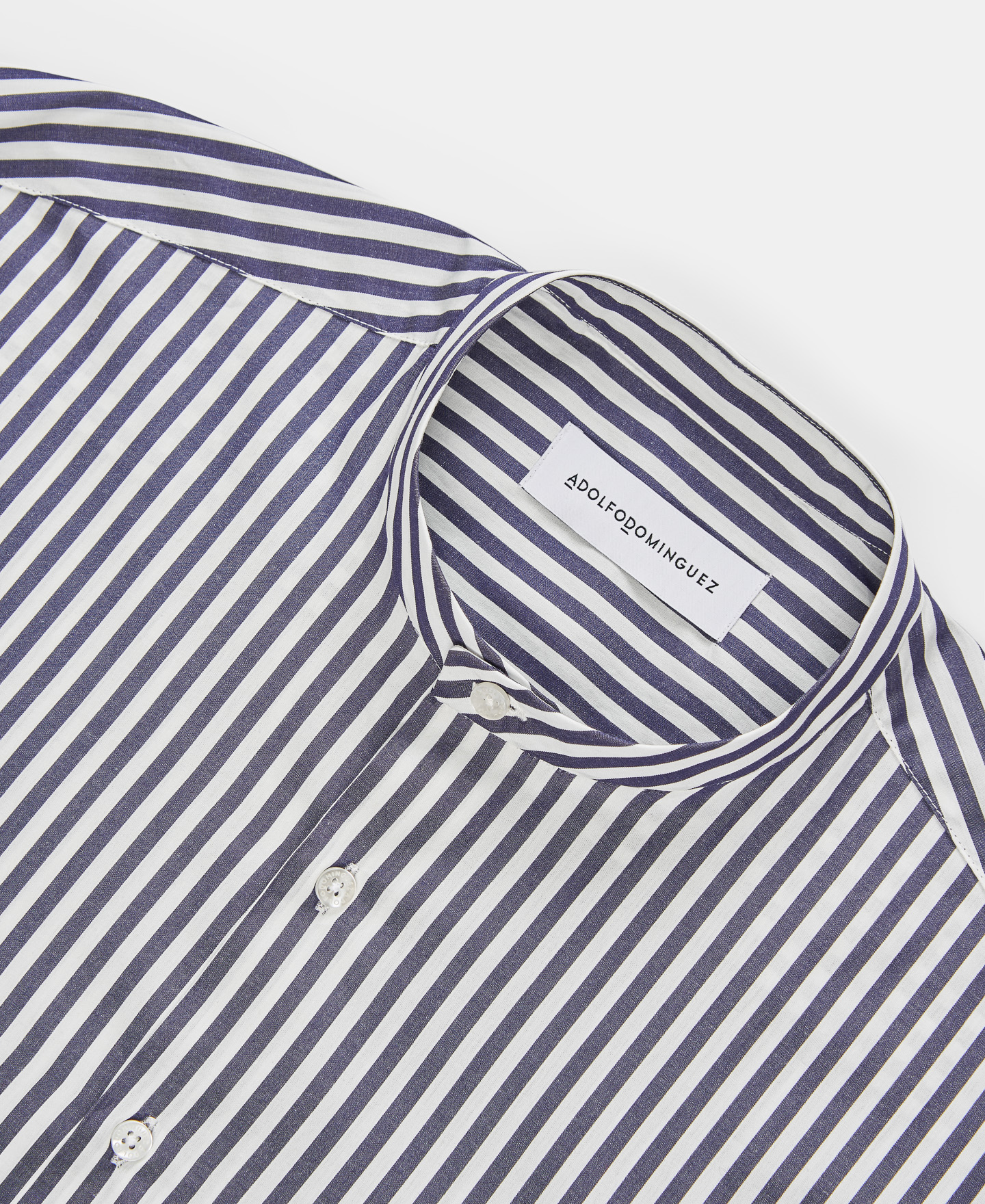 Mandarin collar sailor stripe shirt image number 6