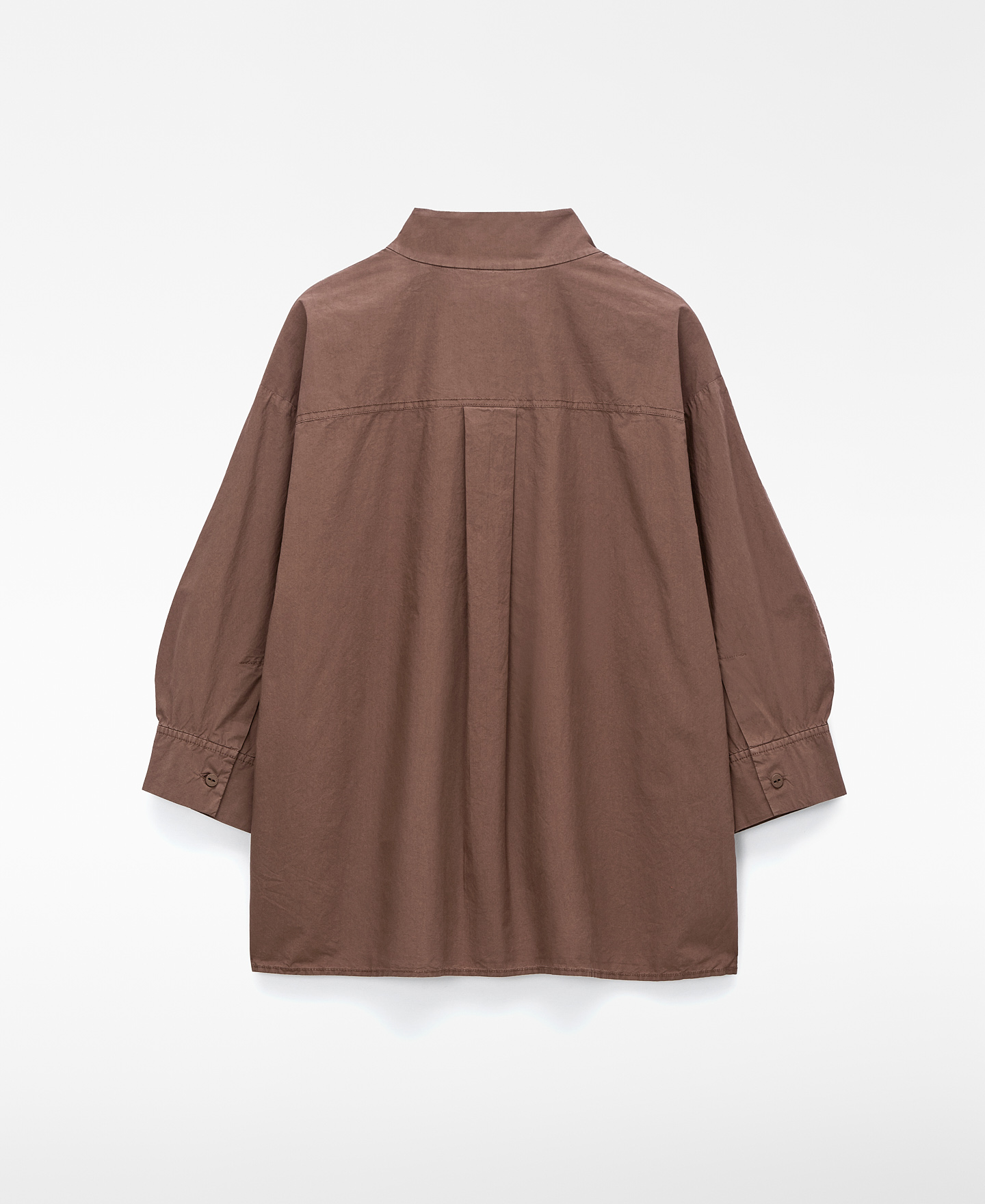 Camisa cuello chimenea algod&oacute;n org&aacute;nico image number 6