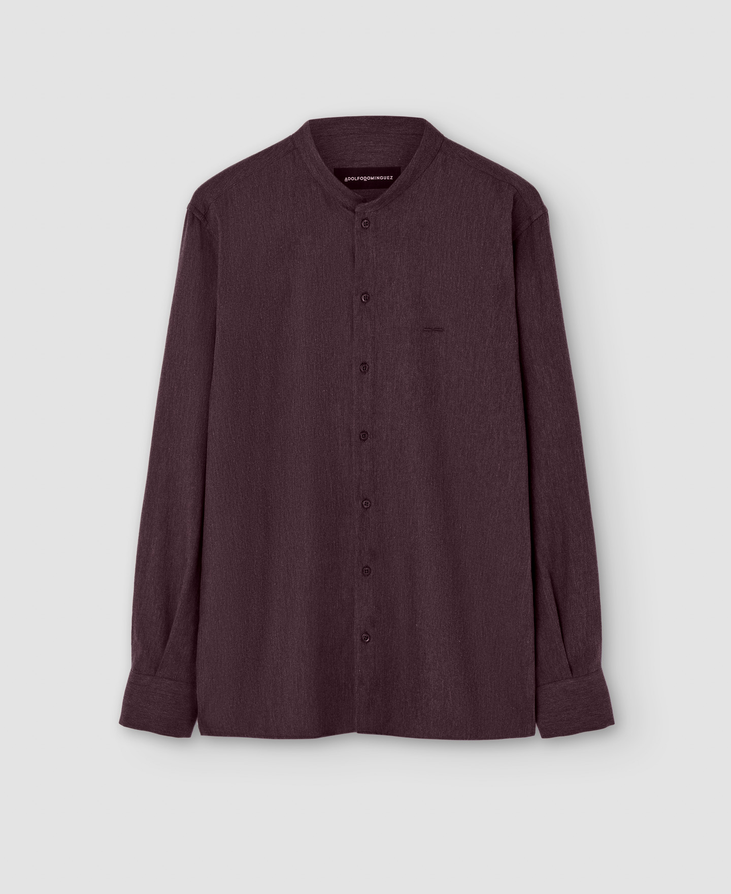 Mandarin collar cotton shirt image number 4