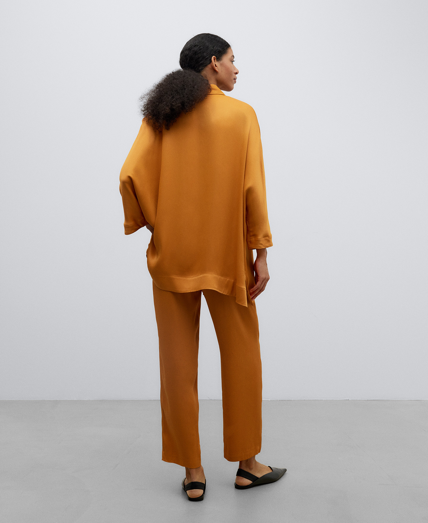 Orange japanese sleeve shirt woman image number 2