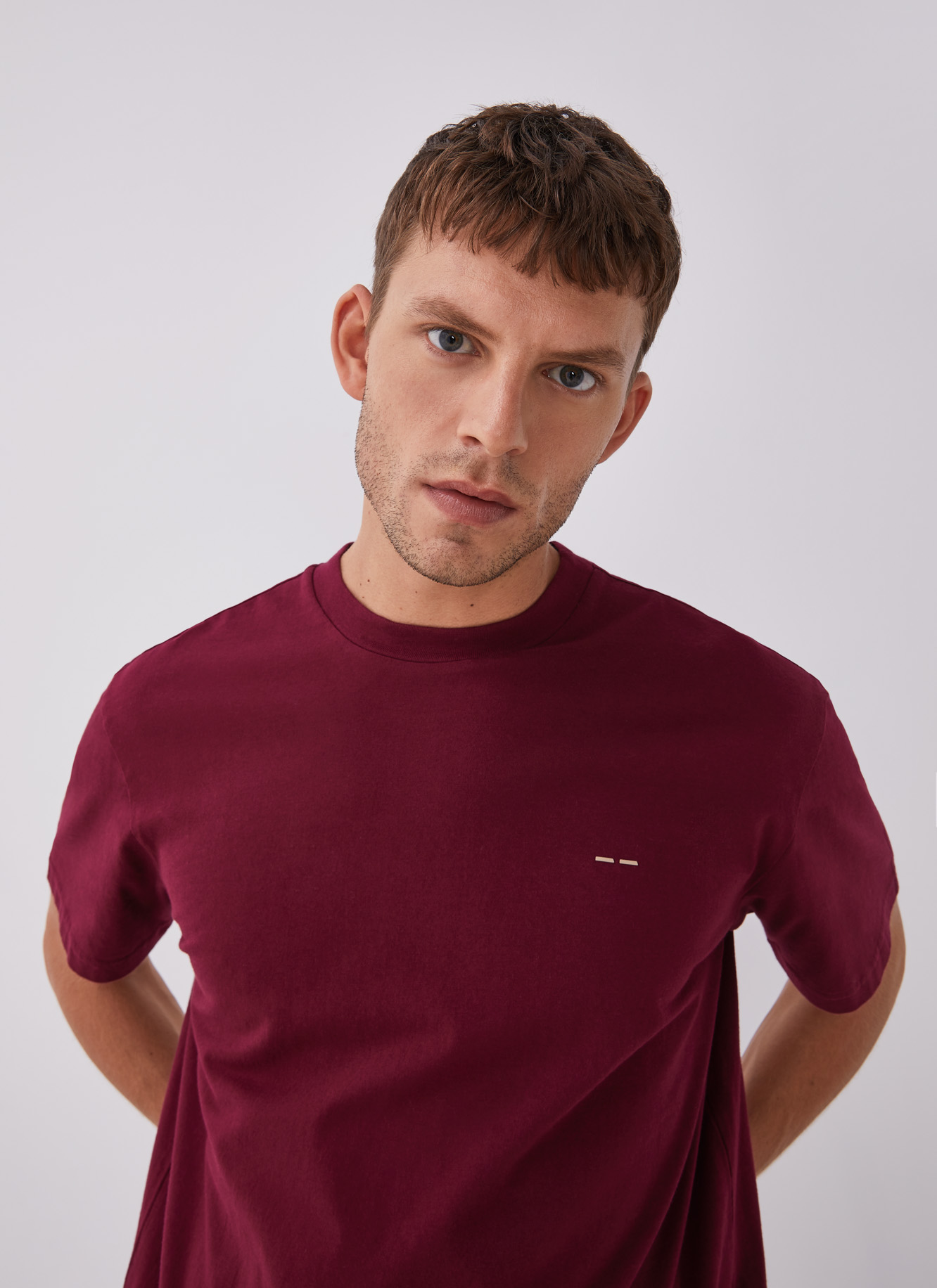 Cotton t-shirt with chest logo image number 3