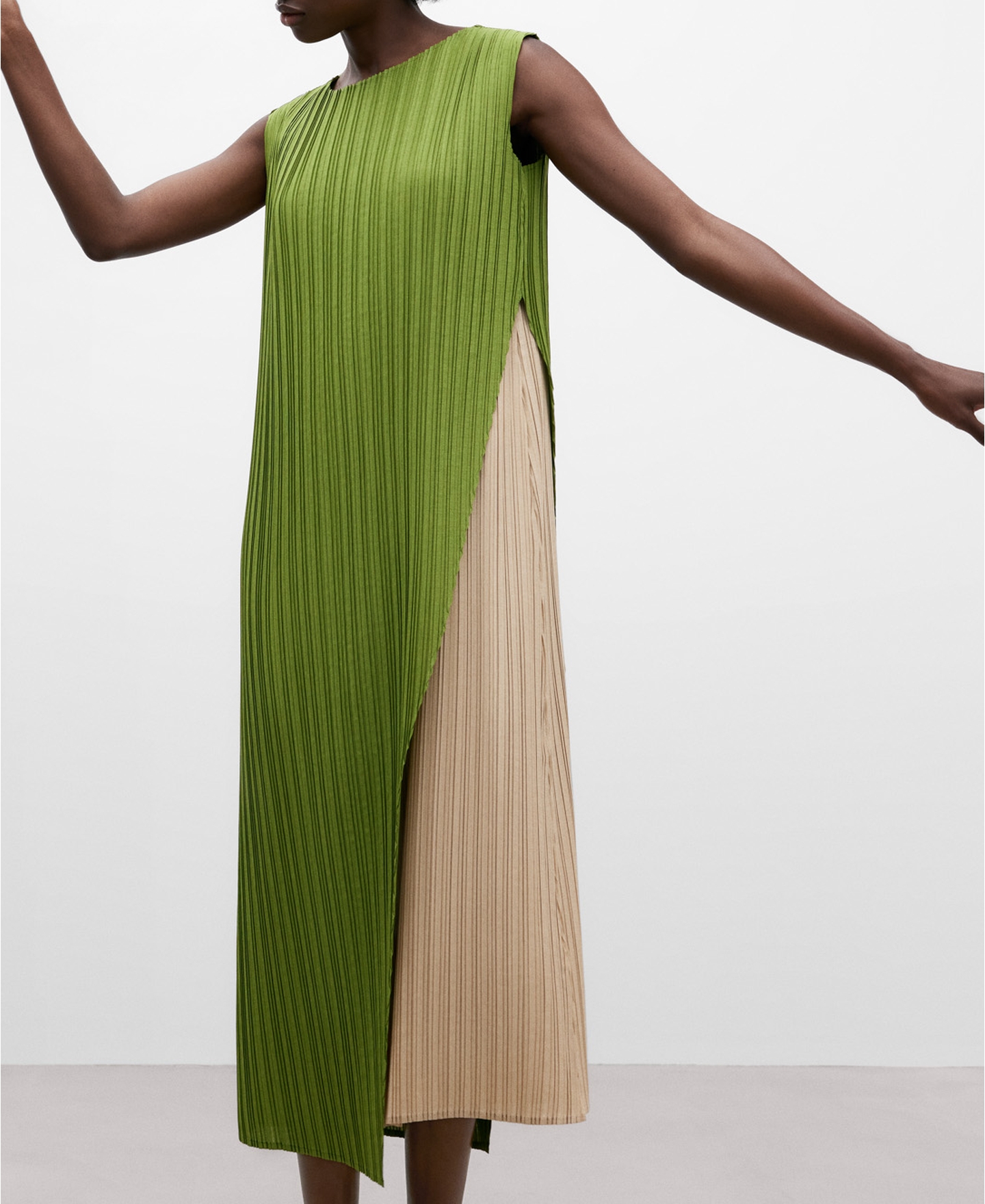 Crinkle overlay dress image number 0