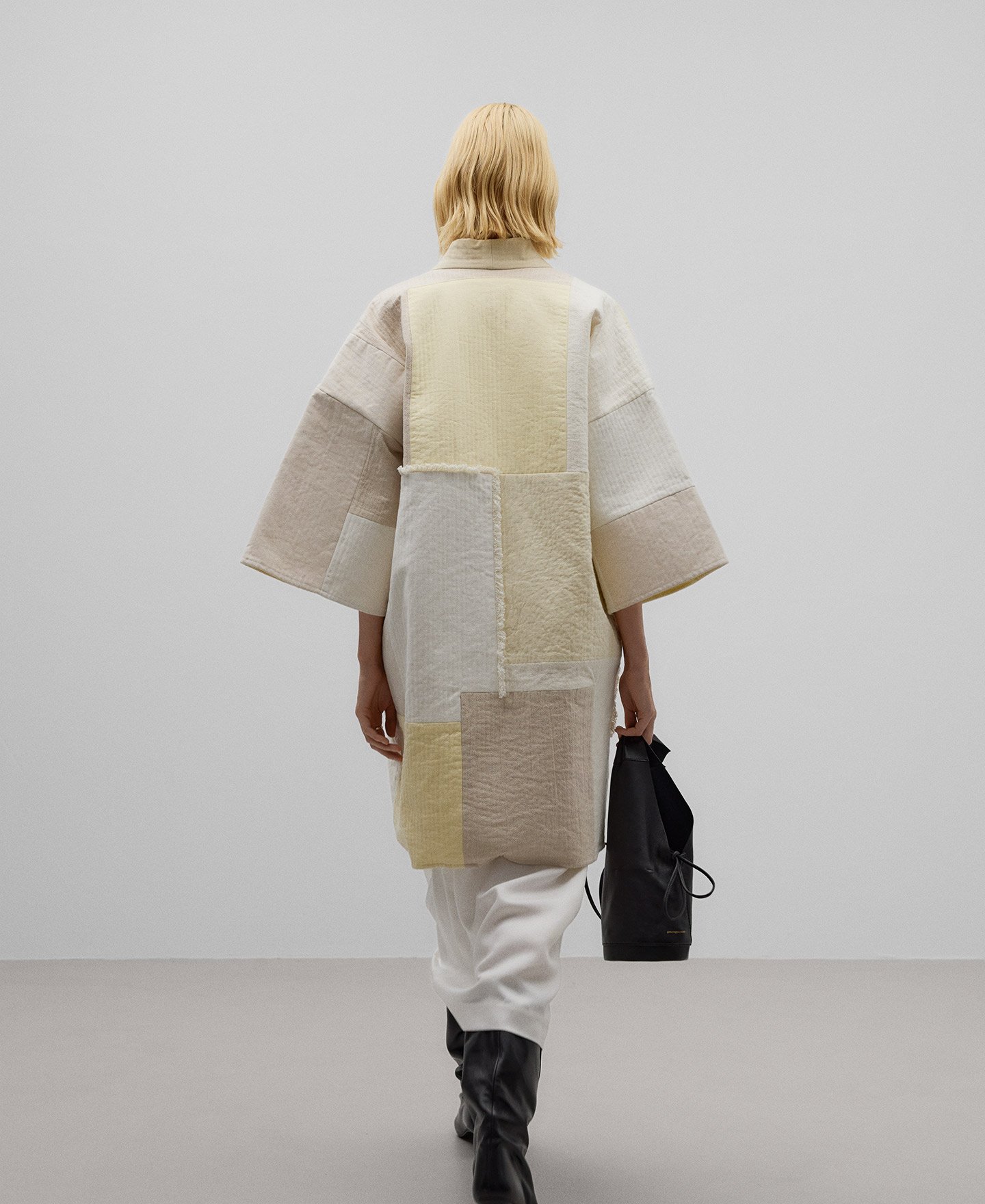 Cotton patchwork jacket woman image number 5